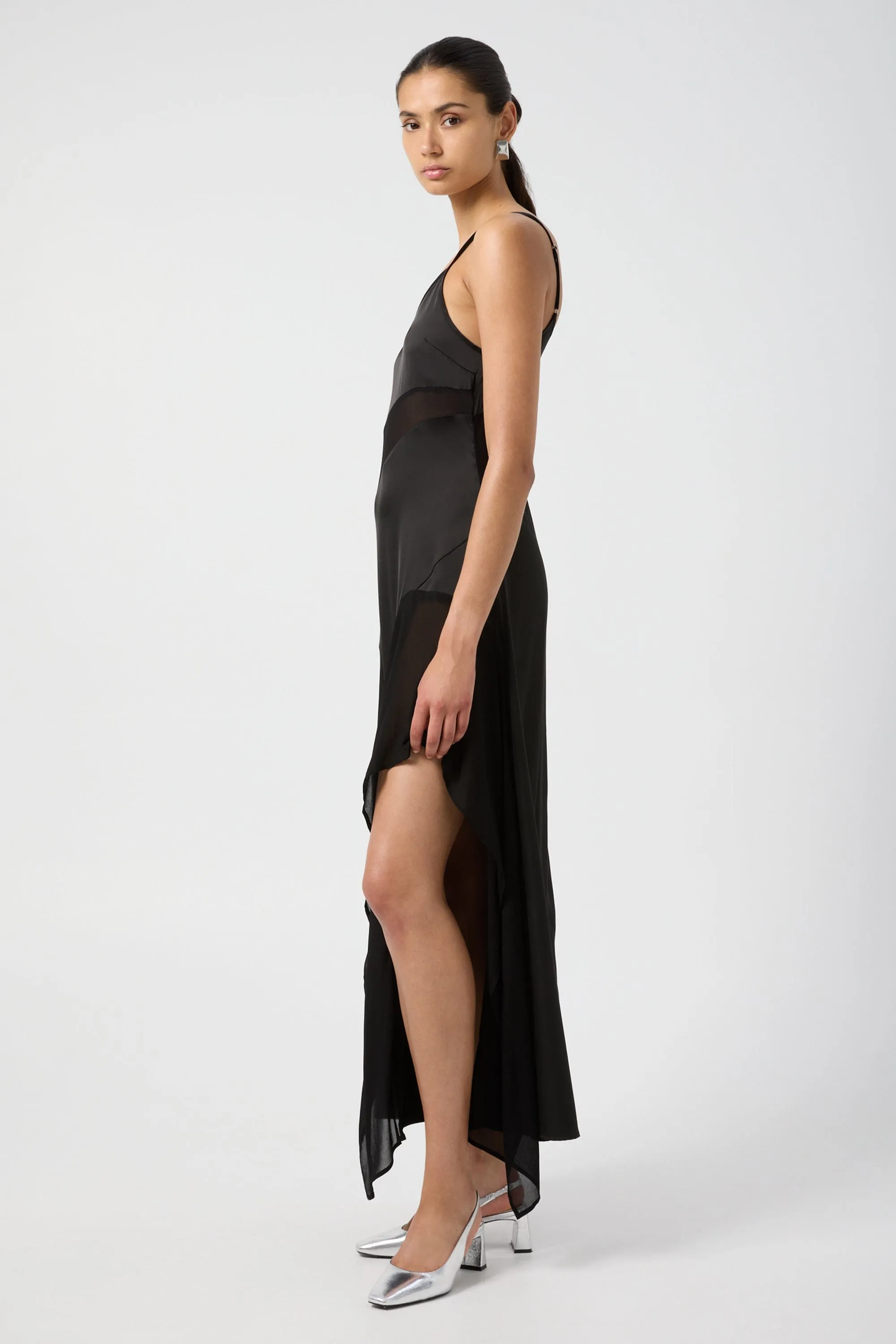 ESSENCE PANELLED MAXI DRESS | BLACK sold by Third Form product image thumbnail 3