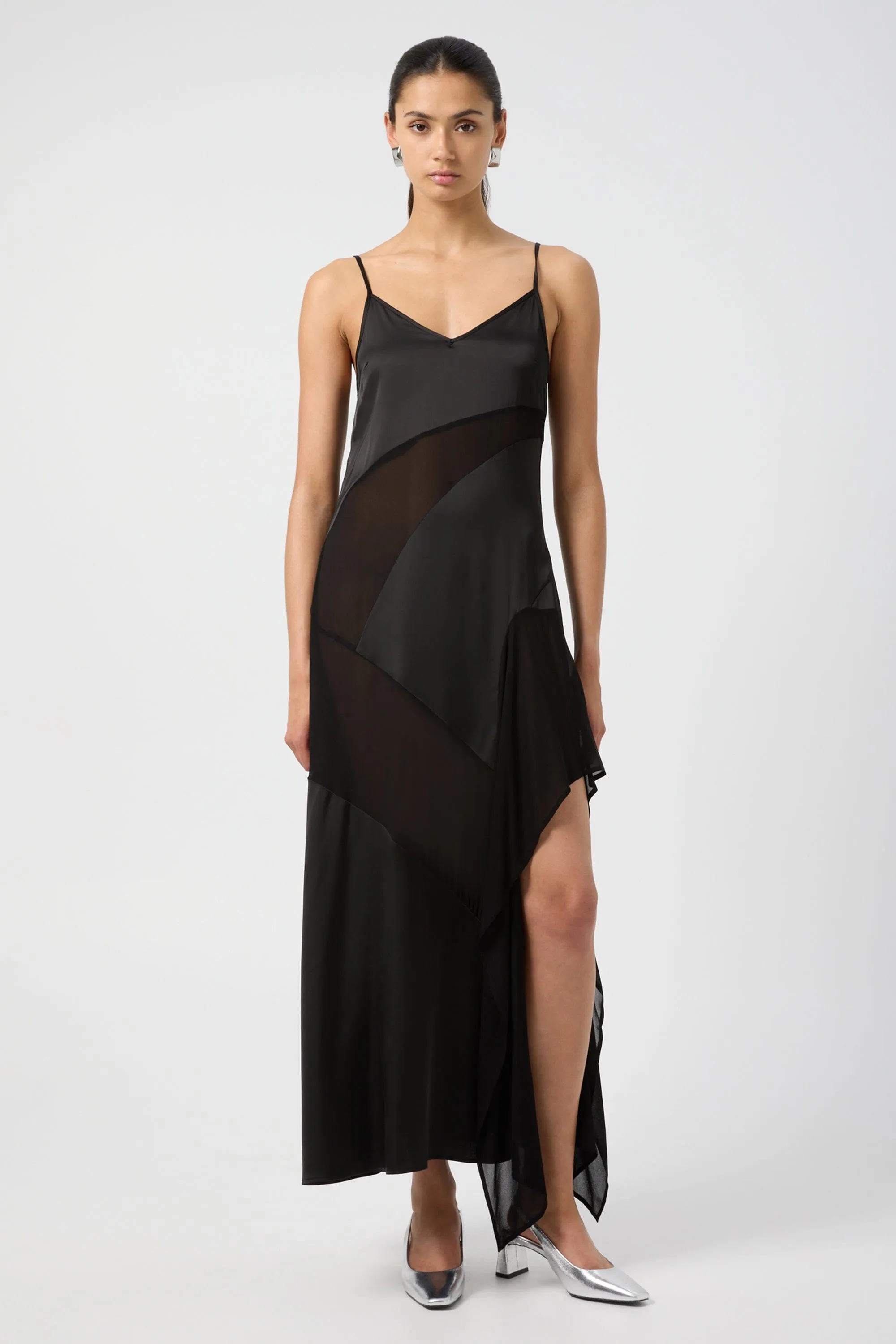 ESSENCE PANELLED MAXI DRESS | BLACK sold by Third Form product image thumbnail 5