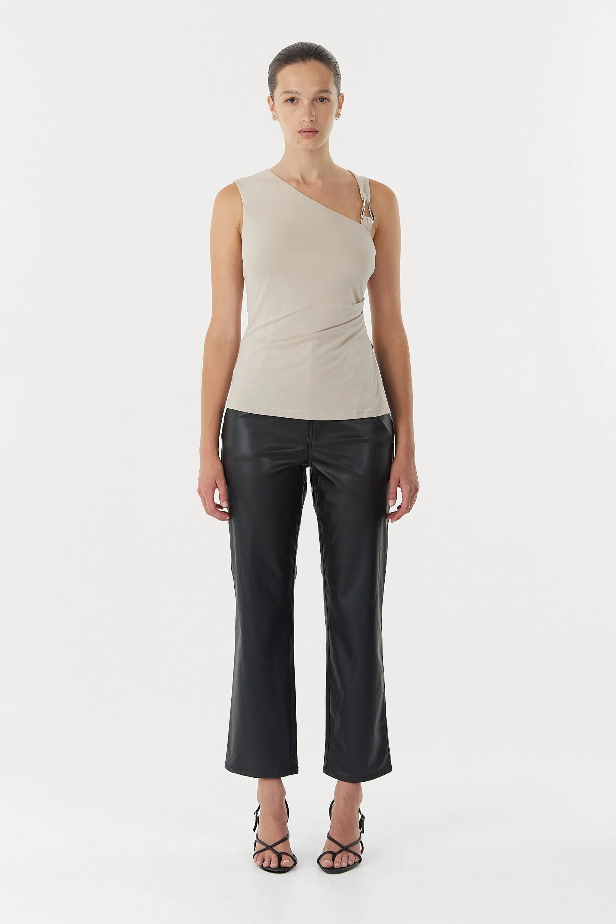 STIRLING TWIST ASYMMETRIC BODICE | OYSTER GREY sold by Third Form product image thumbnail 3