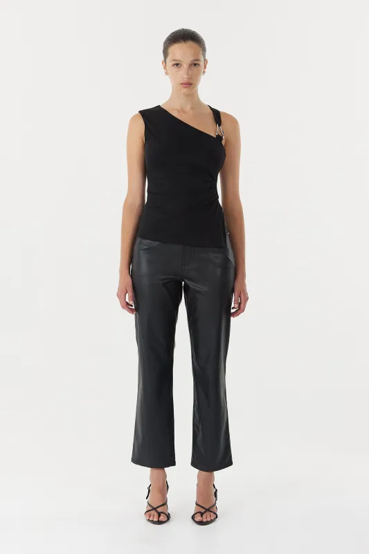 STIRLING TWIST ASYMMETRIC BODICE | BLACK sold by Third Form