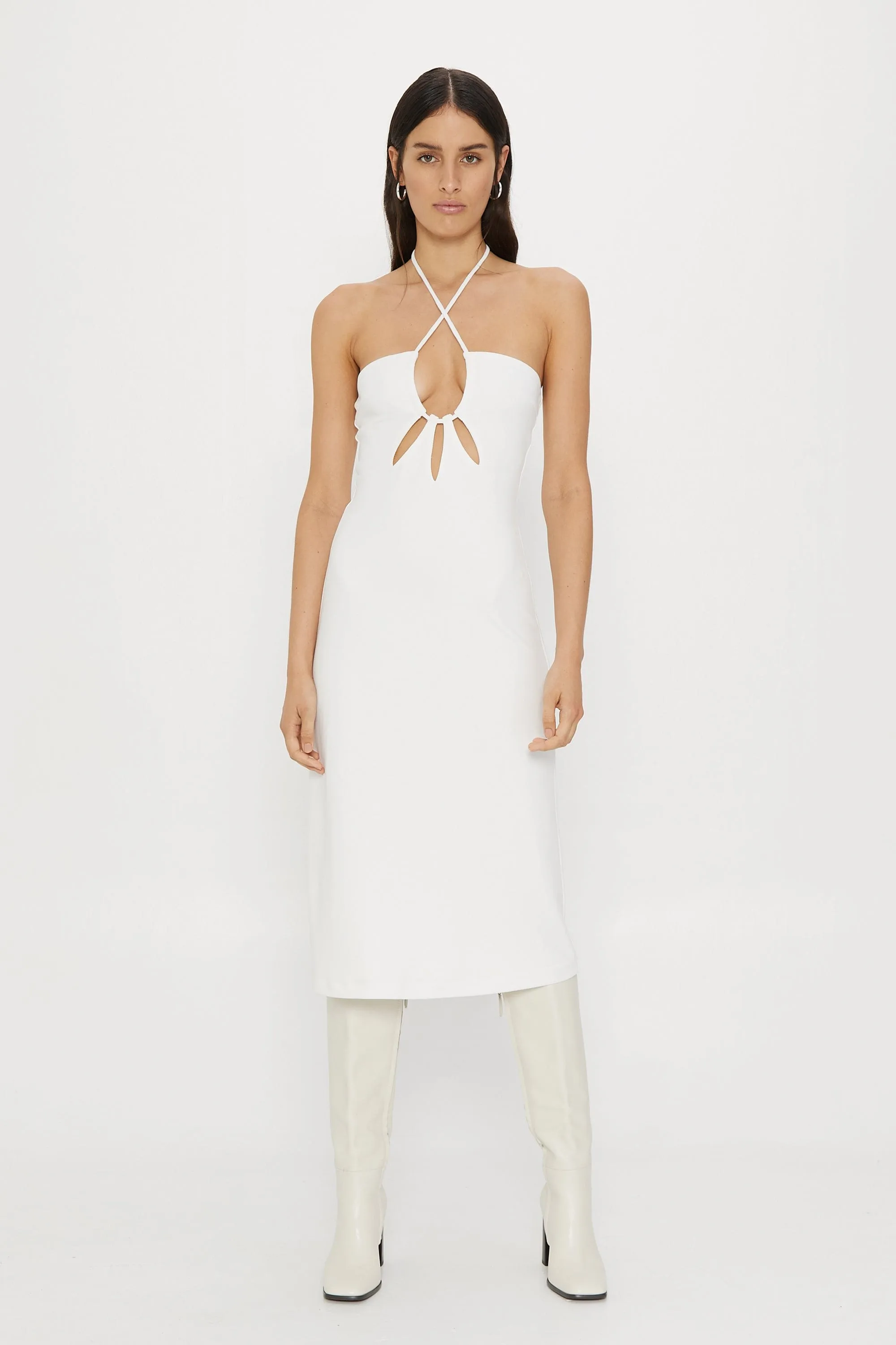 RIP TIDE MIDI SLIP DRESS | OFF WHITE sold by Third Form