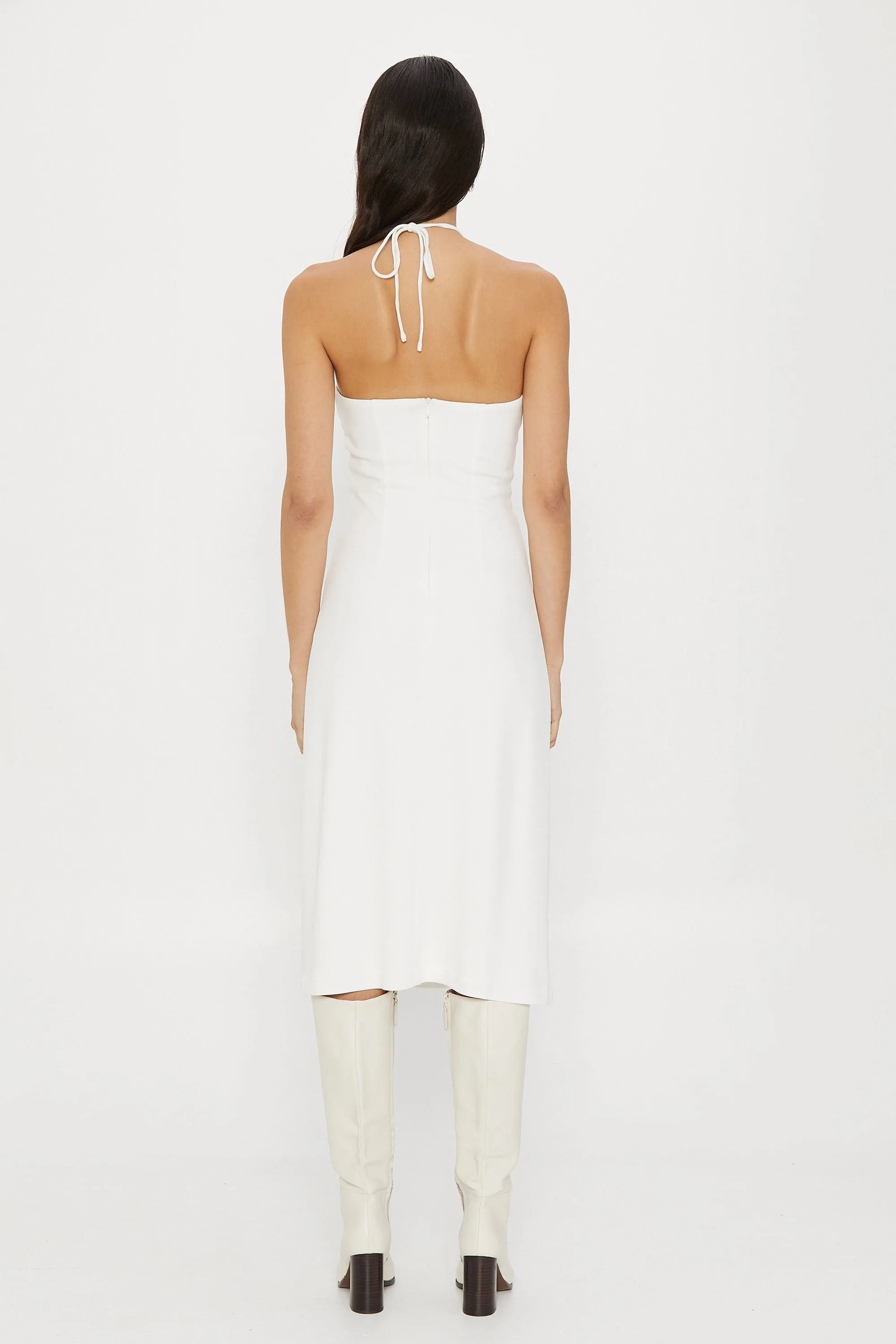 RIP TIDE MIDI SLIP DRESS | OFF WHITE sold by Third Form product image thumbnail 3