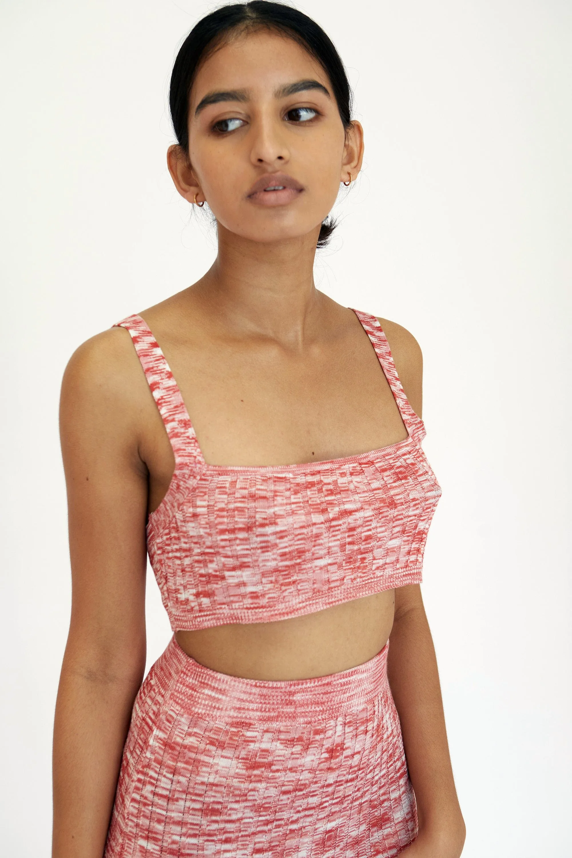 HORIZON KNIT BRA-LET | PINK TO RED sold by Third Form