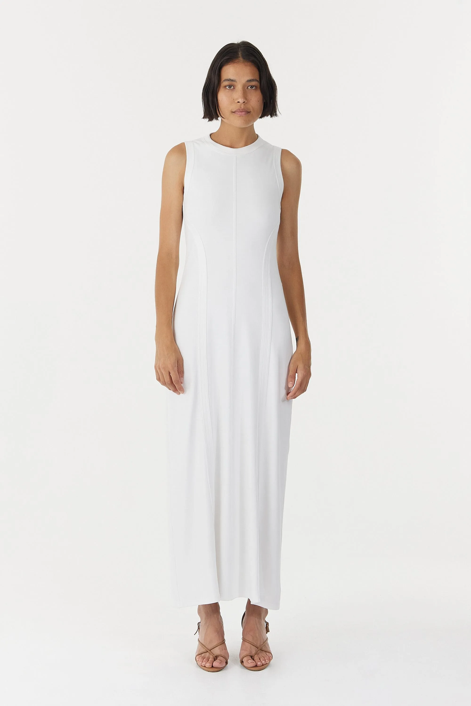 MOMENTUM OPEN BACK MAXI DRESS | WHITE sold by Third Form