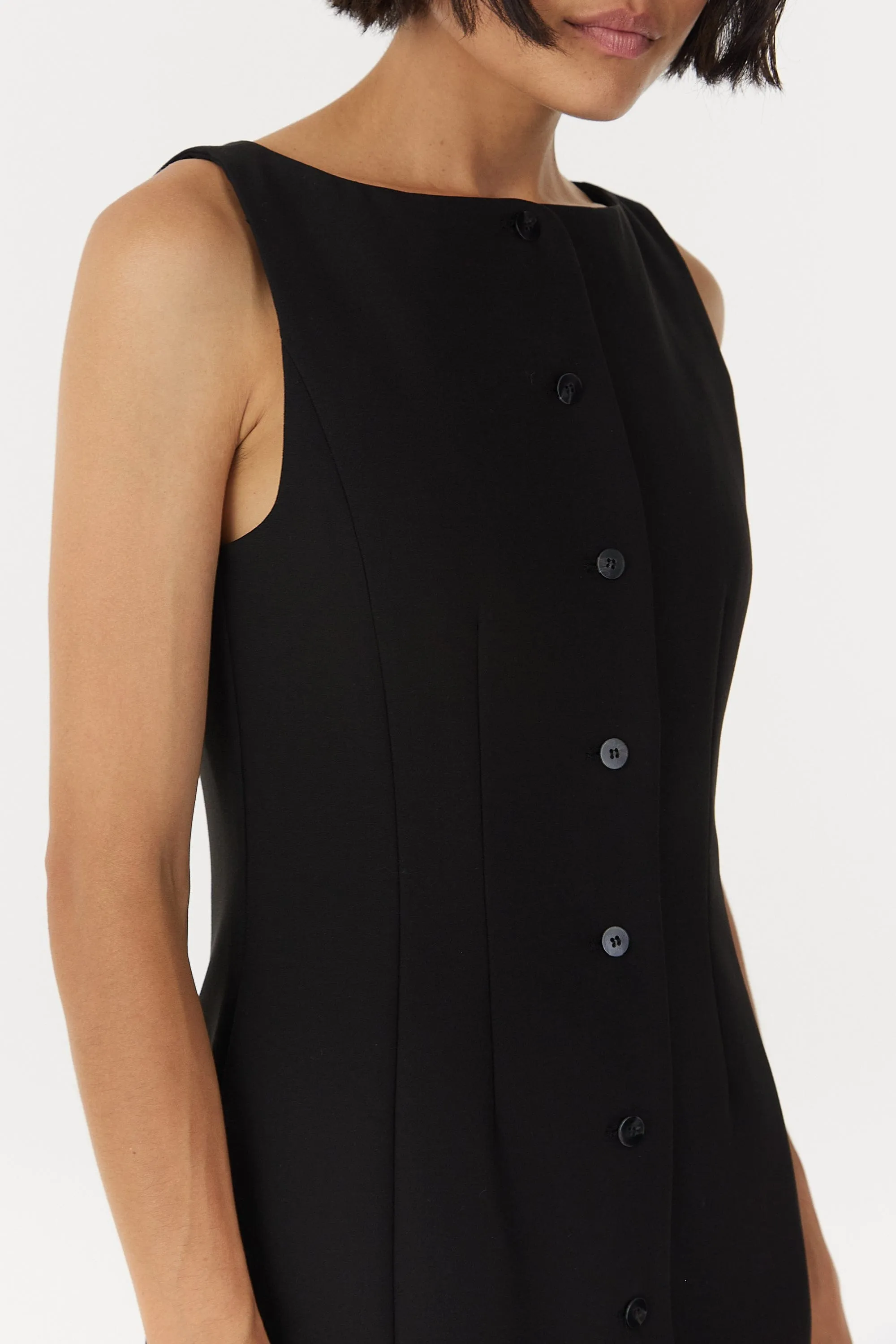 SKYLINE TAILORED MINI DRESS | BLACK sold by Third Form product image thumbnail 2