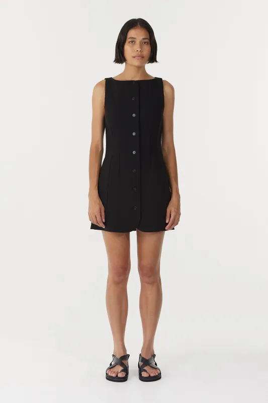 SKYLINE TAILORED MINI DRESS | BLACK made by Third Form