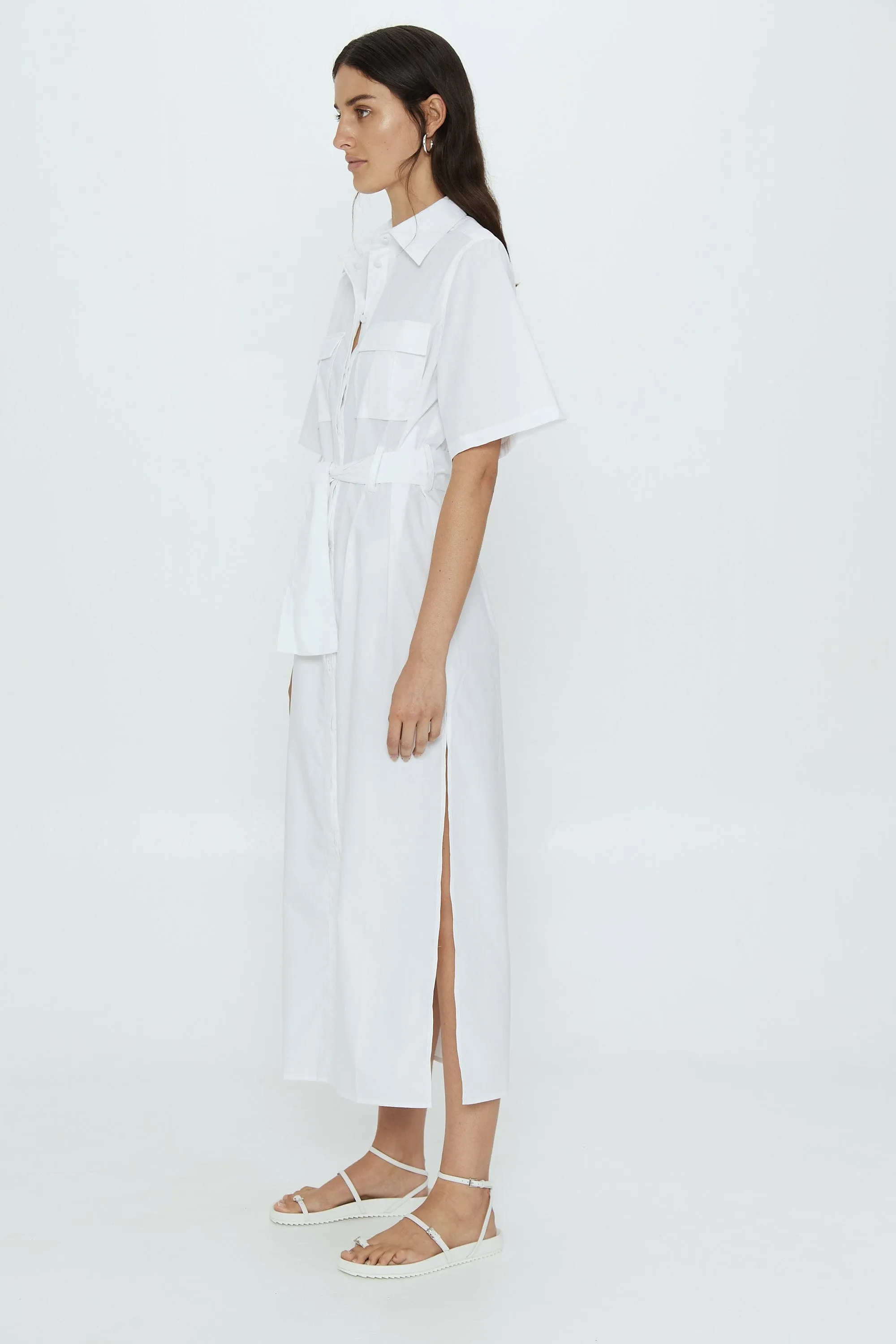 ROAM MAXI SHIRT DRESS | WHITE sold by Third Form product image thumbnail 3