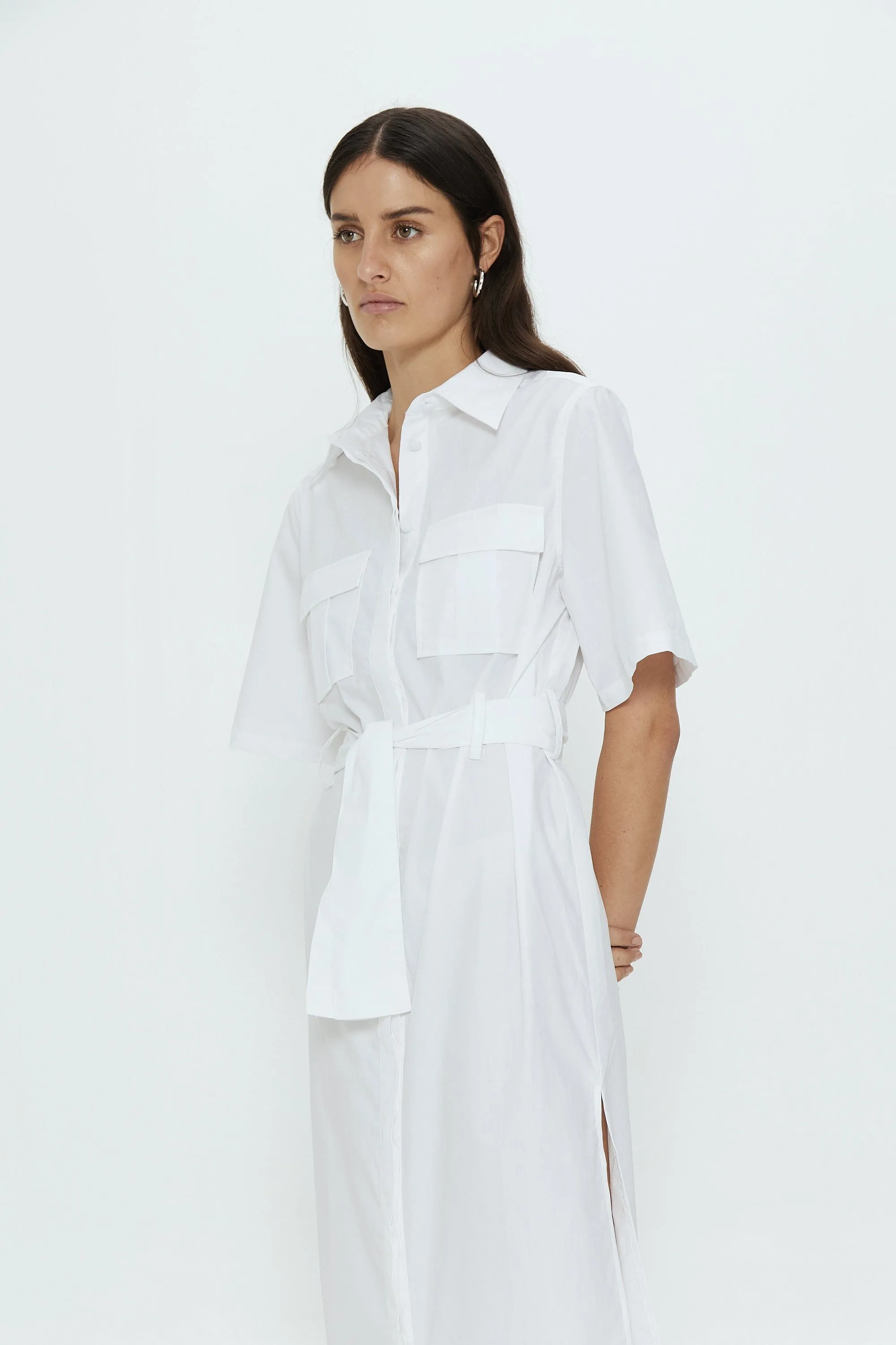 ROAM MAXI SHIRT DRESS | WHITE sold by Third Form product image thumbnail 2