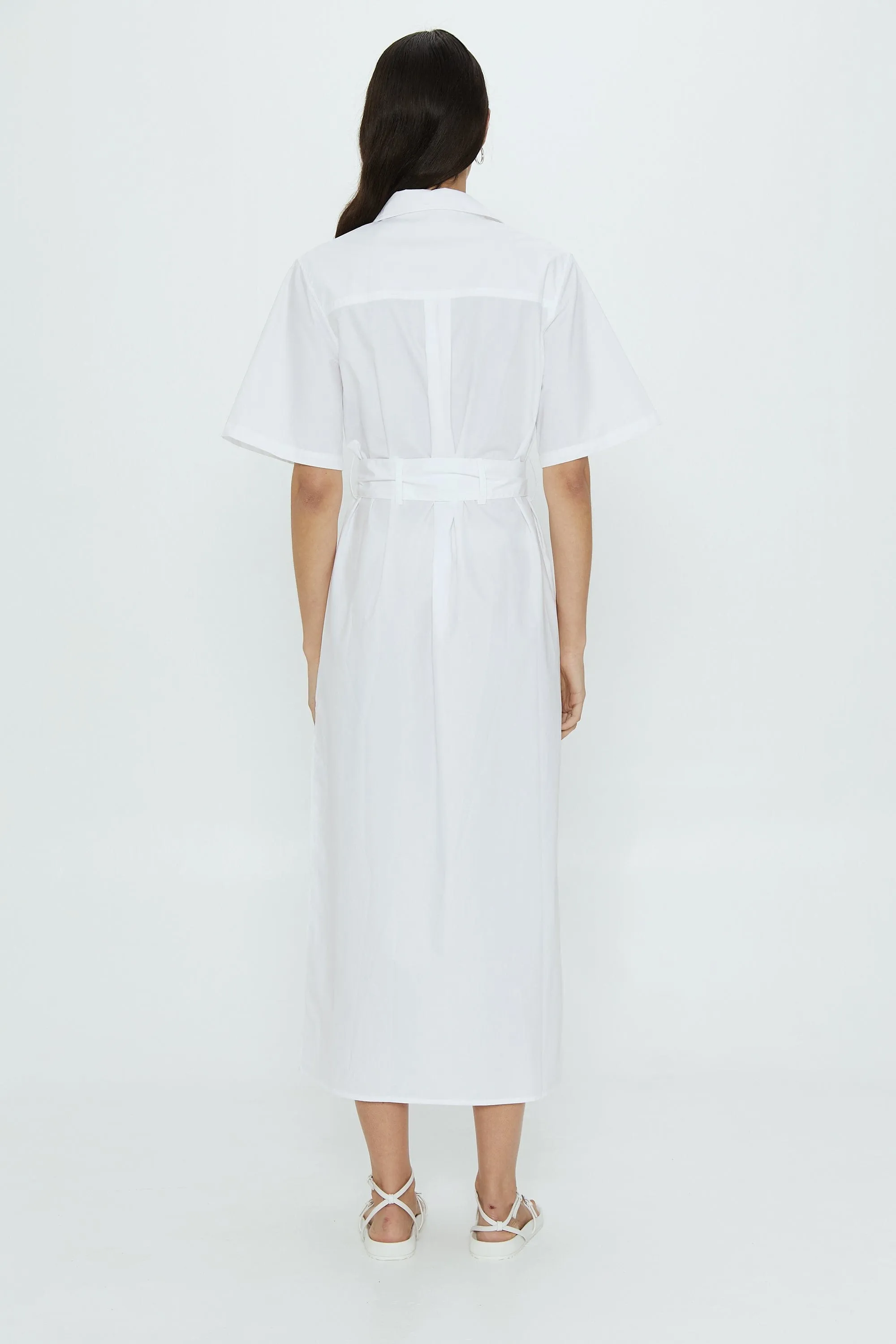 ROAM MAXI SHIRT DRESS | WHITE sold by Third Form product image thumbnail 4