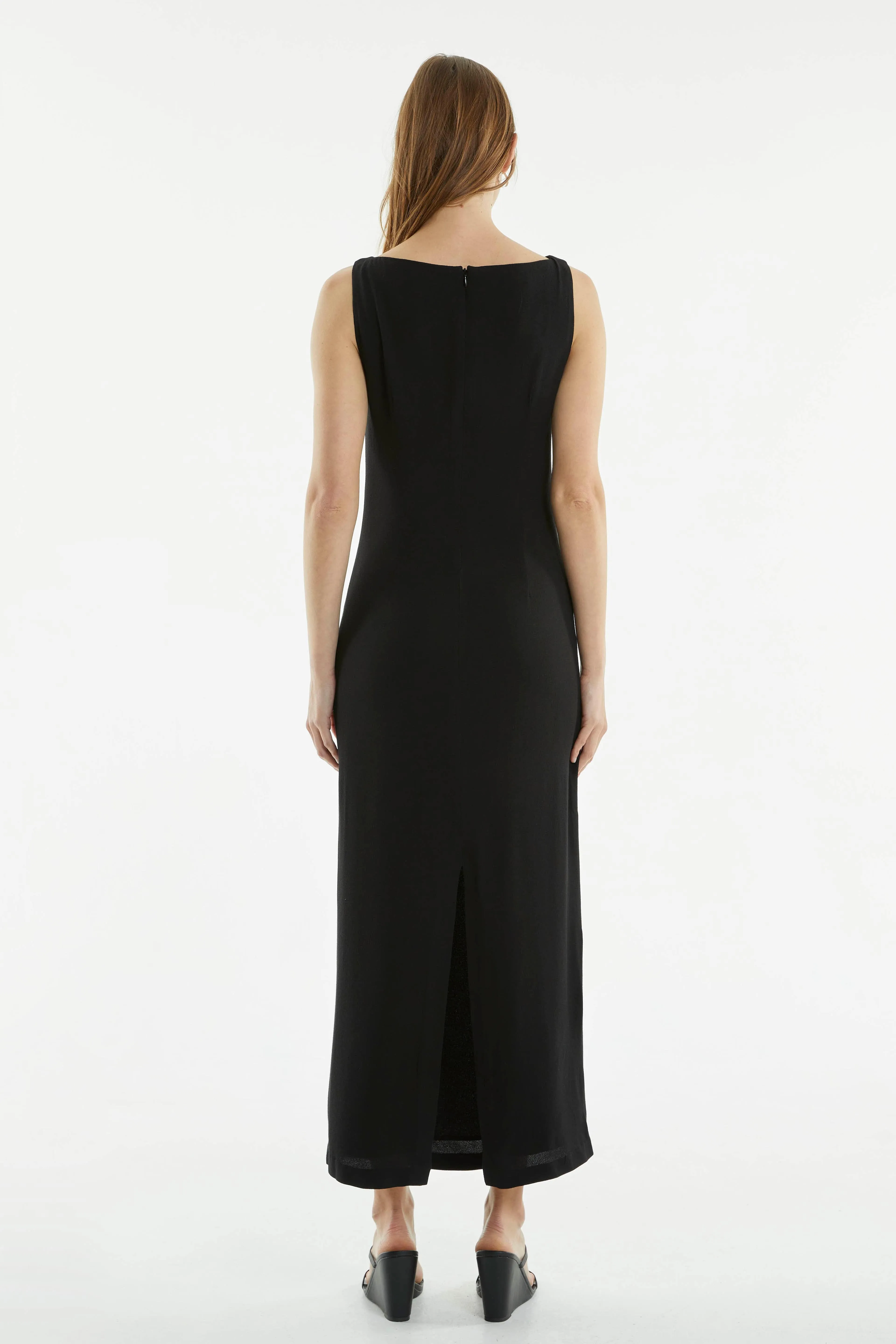 RETROSPECT TUCK MAXI DRESS | BLACK sold by Third Form product image thumbnail 3