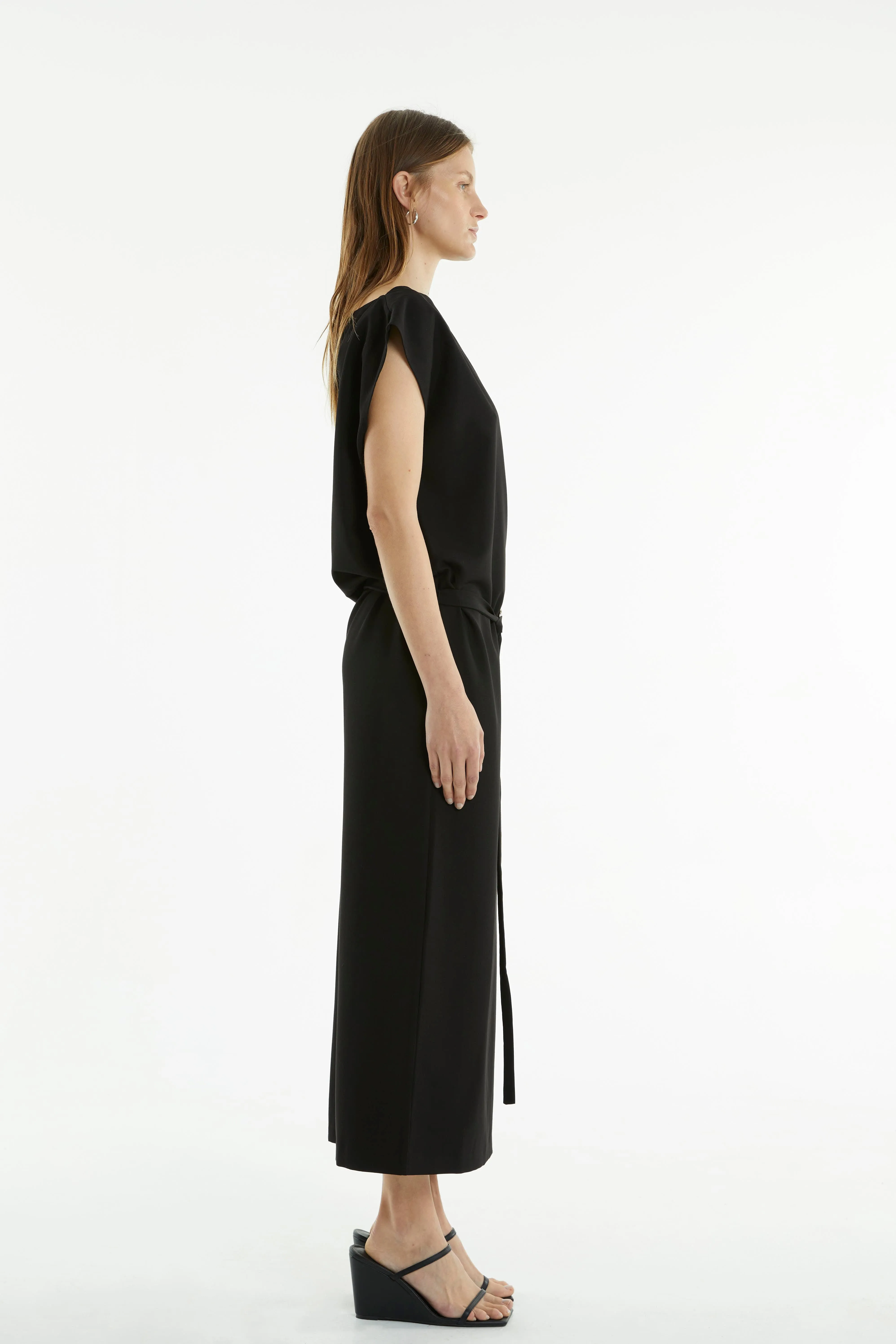 PARADIGM BELTED MAXI DRESS | BLACK sold by Third Form product image thumbnail 5