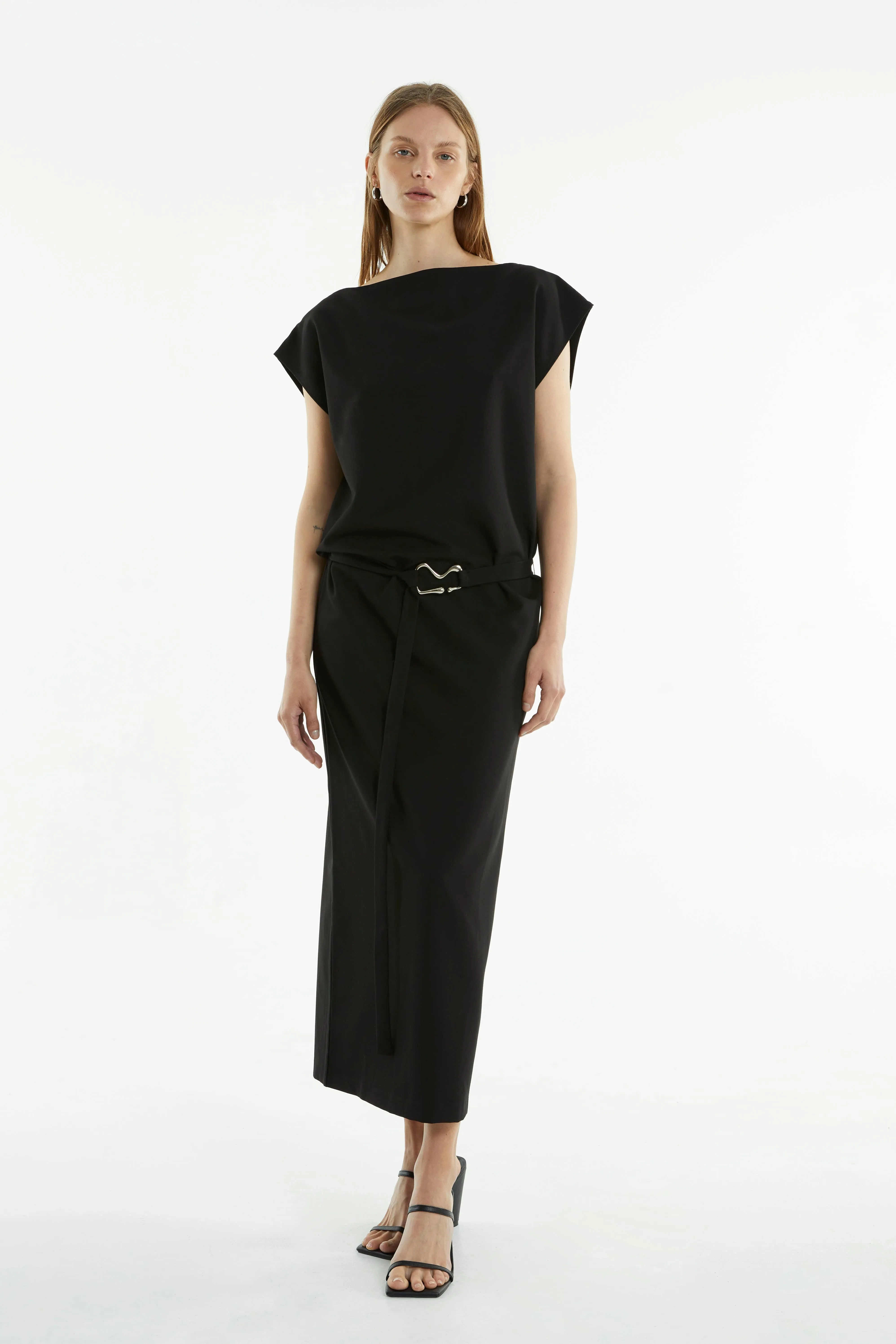 PARADIGM BELTED MAXI DRESS | BLACK sold by Third Form product image thumbnail 4
