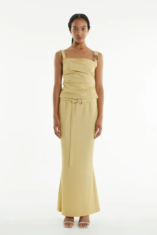 PARADIGM FLUTED MAXI SKIRT | CITRUS made by Third Form