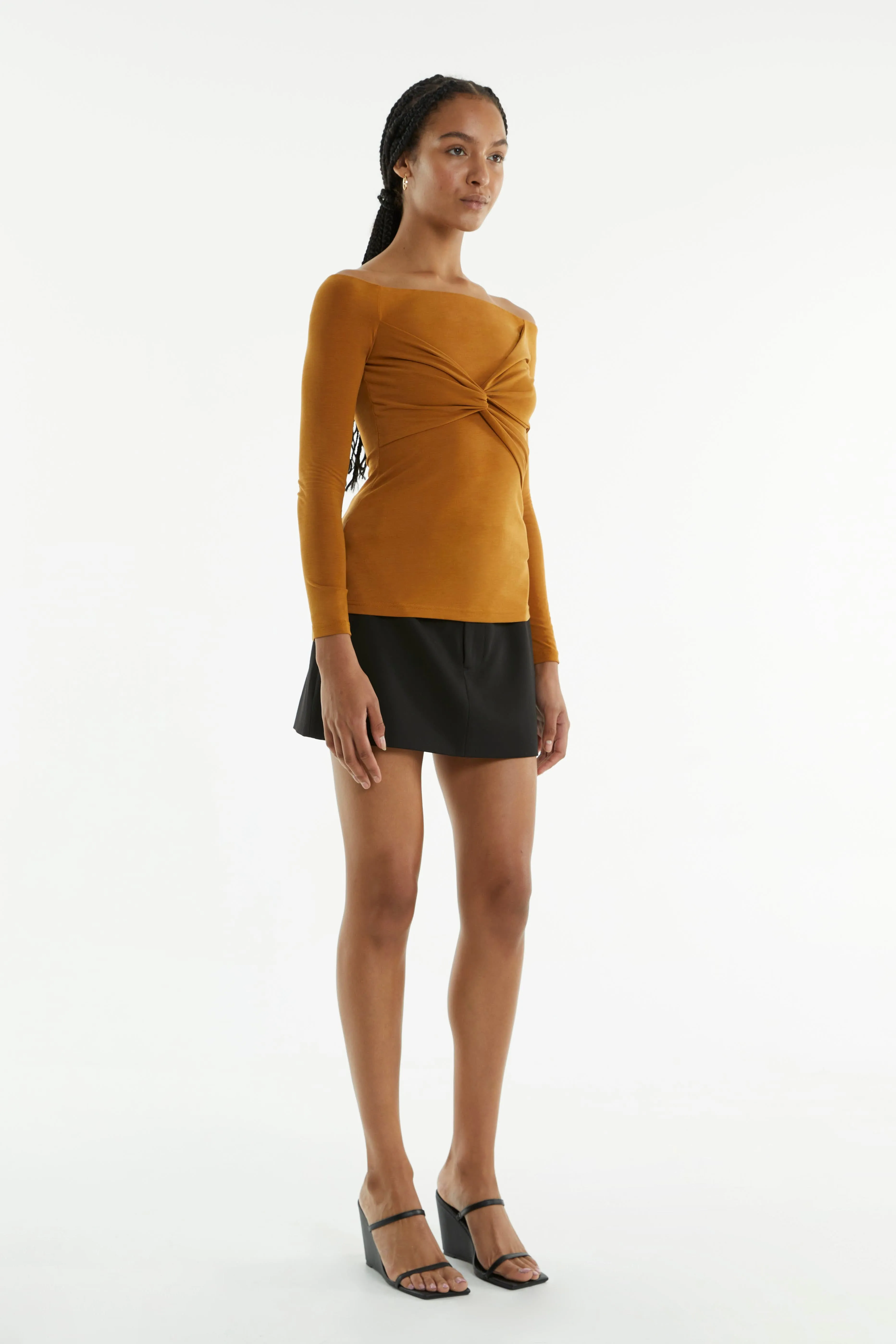 TURN AROUND OFF SHOULDER TOP | CAMEL sold by Third Form product image thumbnail 3