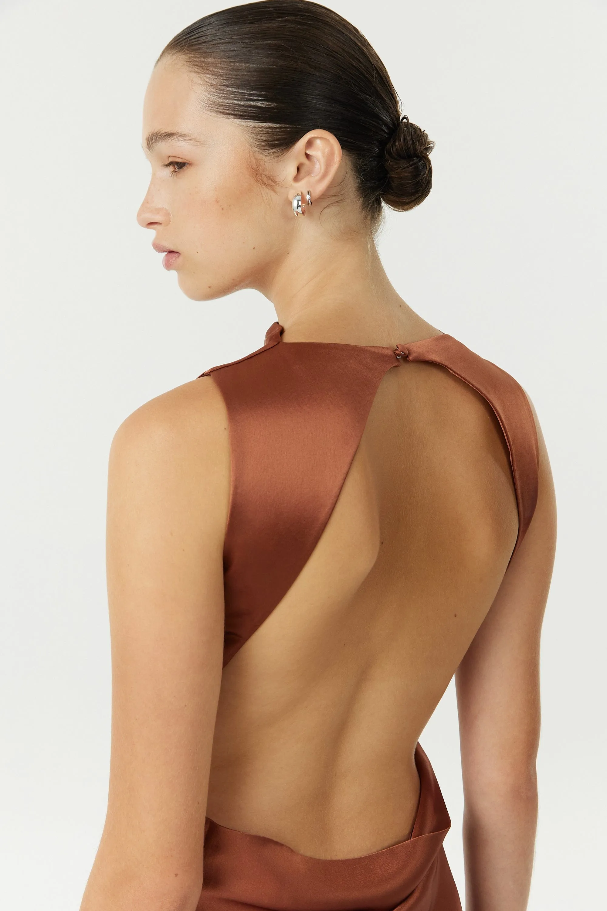 SATIN BIAS COWL BACK MAXI | SPICE sold by Third Form product image thumbnail 5