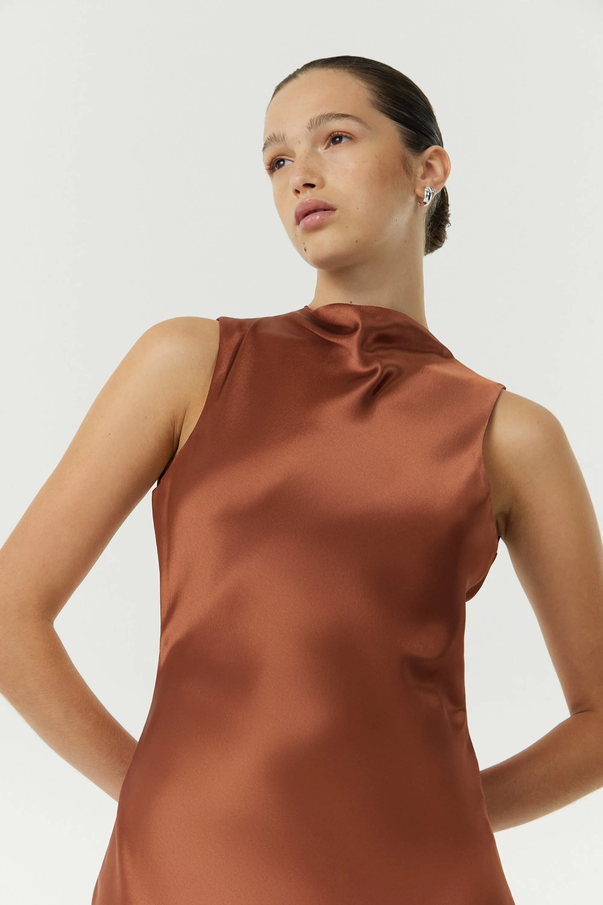 SATIN BIAS COWL BACK MAXI | SPICE sold by Third Form product image thumbnail 3
