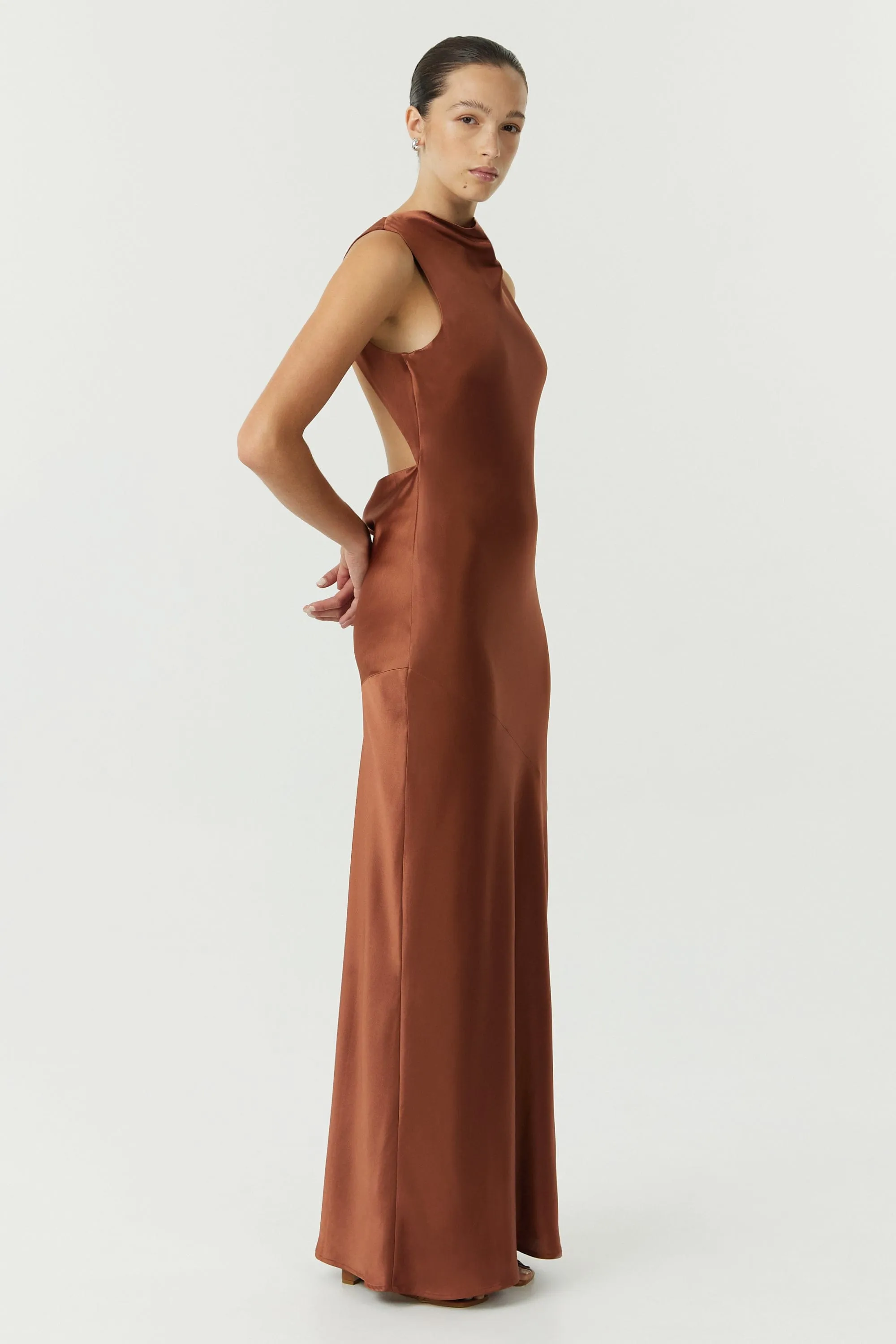 SATIN BIAS COWL BACK MAXI | SPICE sold by Third Form product image thumbnail 4