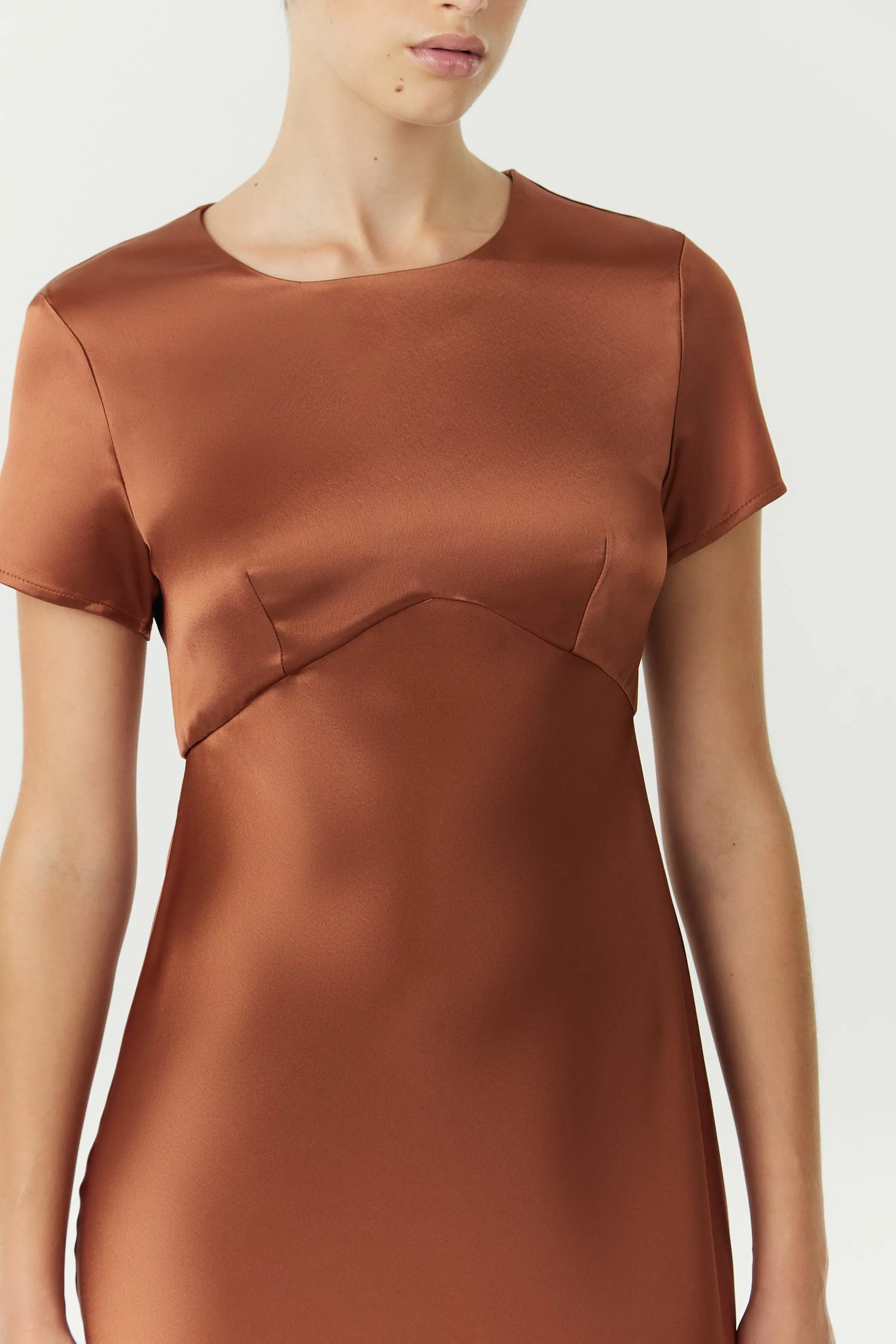 SATIN BIAS MAXI TEE DRESS | SPICE sold by Third Form product image thumbnail 4