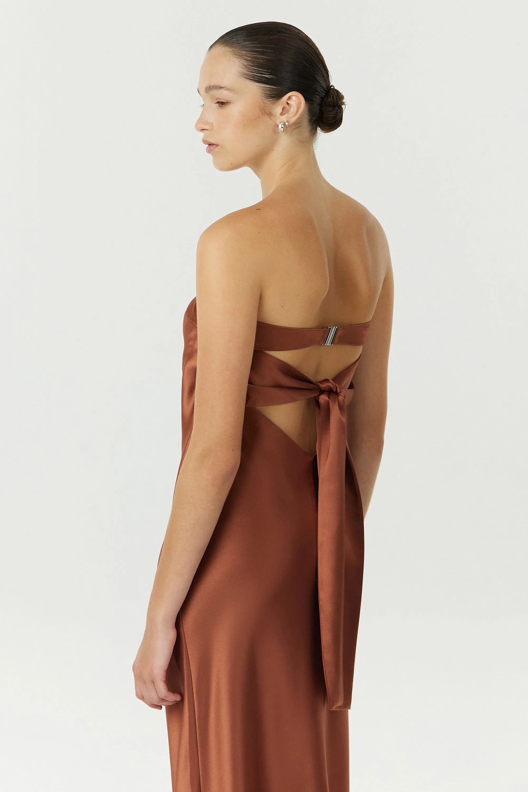 SATIN TIE BACK STRAPLESS MAXI | SPICE sold by Third Form product image thumbnail 3