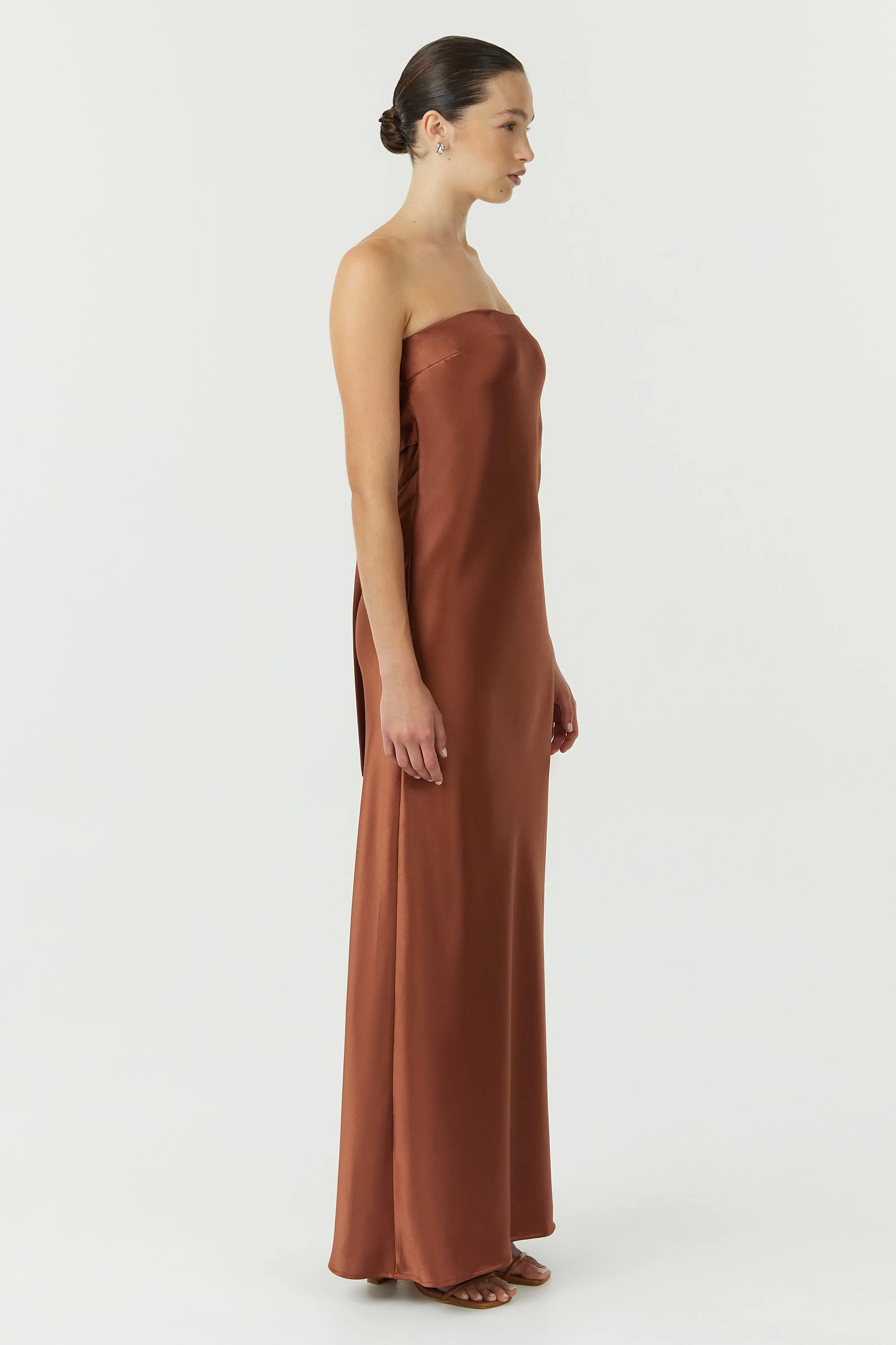 SATIN TIE BACK STRAPLESS MAXI | SPICE sold by Third Form product image thumbnail 4