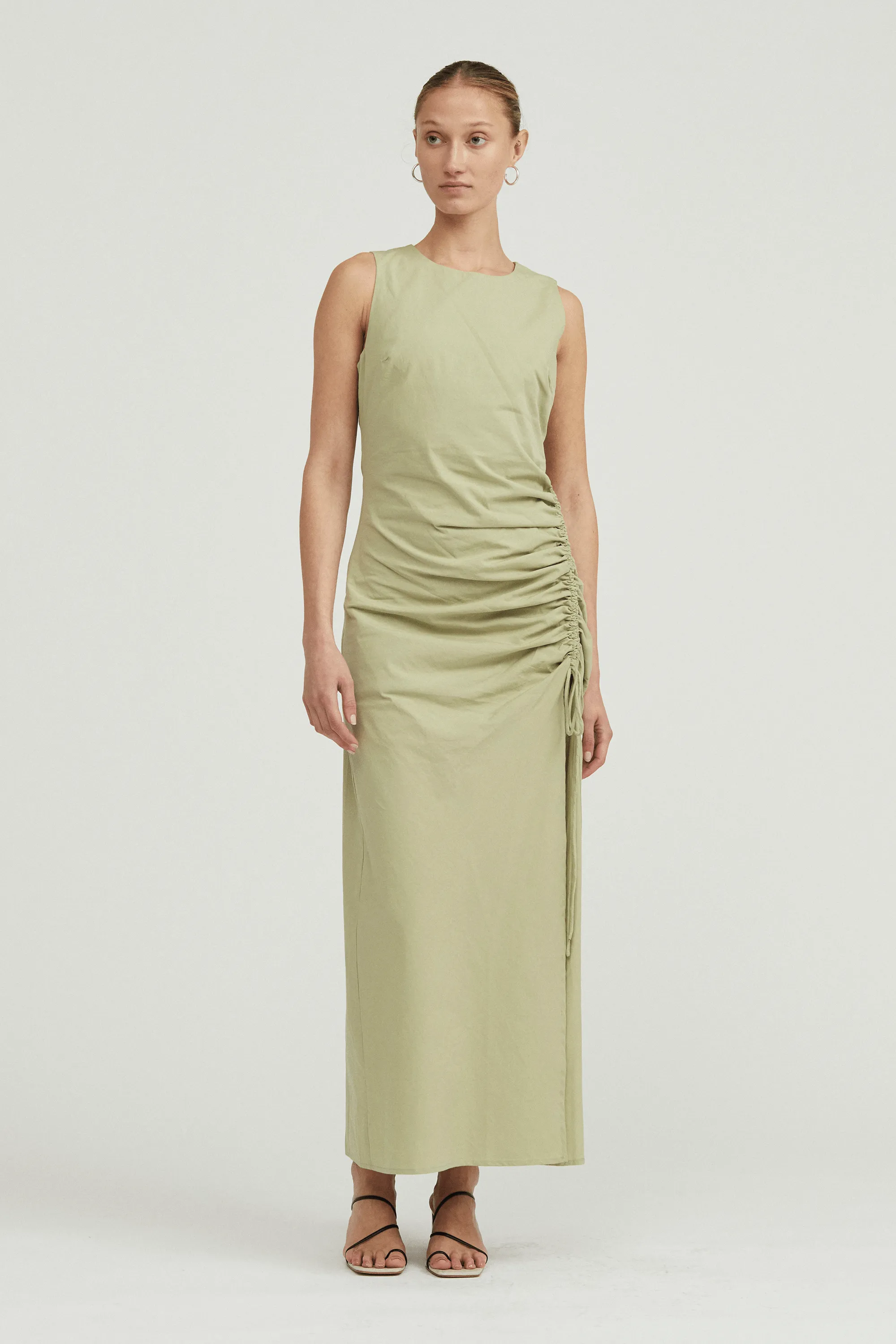 DRAWN DEEP TANK MAXI DRESS | SAGE sold by Third Form