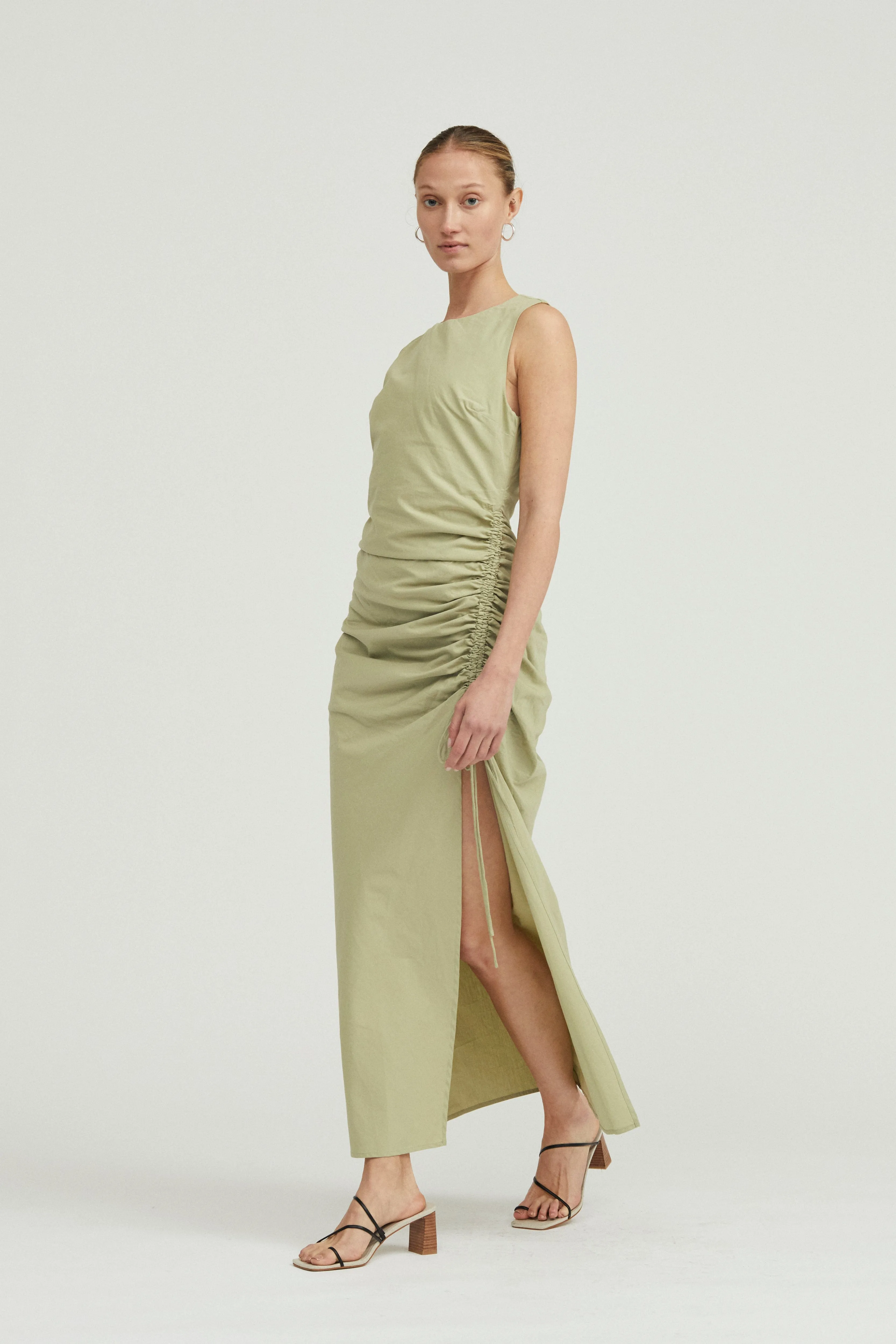 DRAWN DEEP TANK MAXI DRESS | SAGE sold by Third Form product image thumbnail 4
