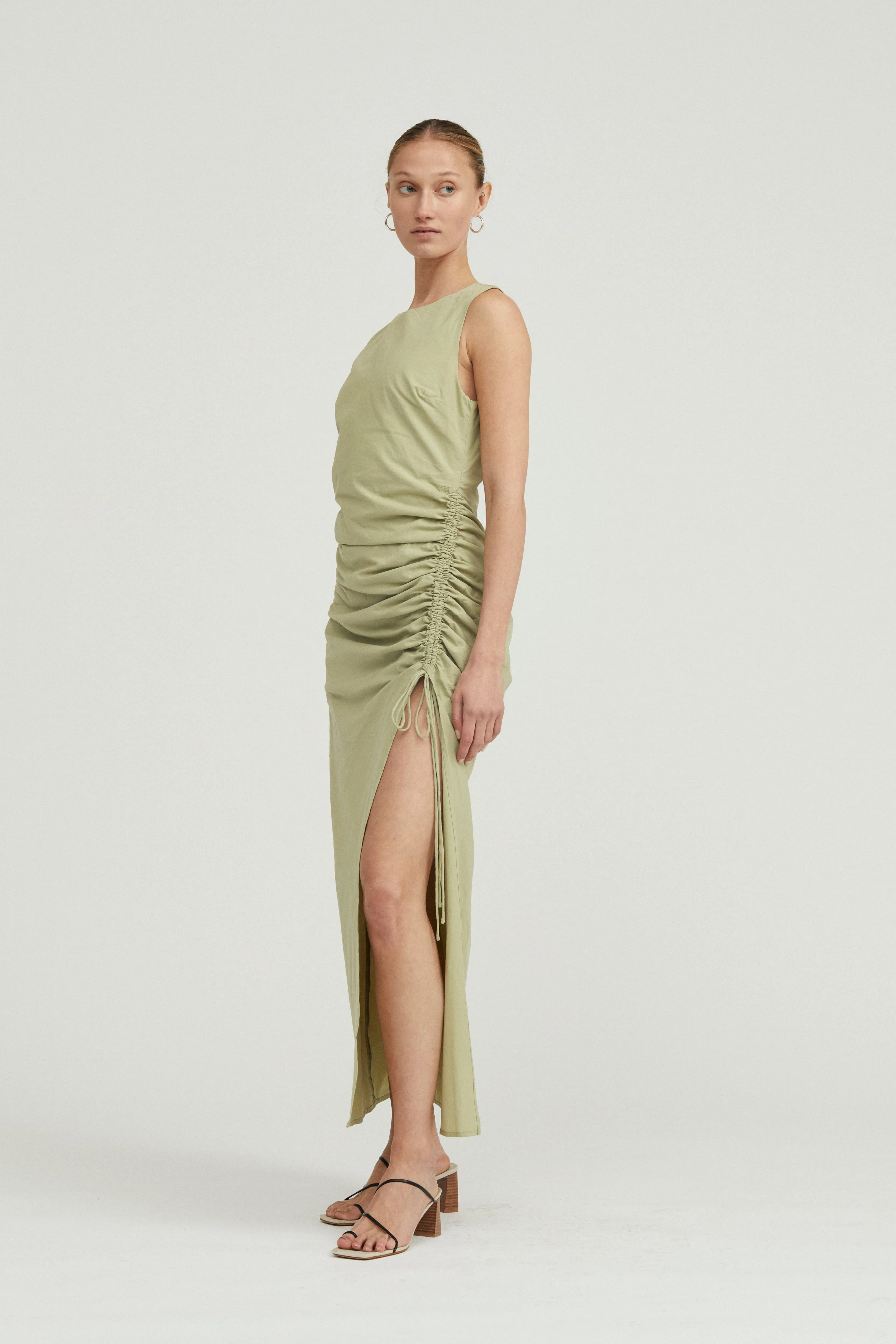 DRAWN DEEP TANK MAXI DRESS | SAGE sold by Third Form product image thumbnail 3