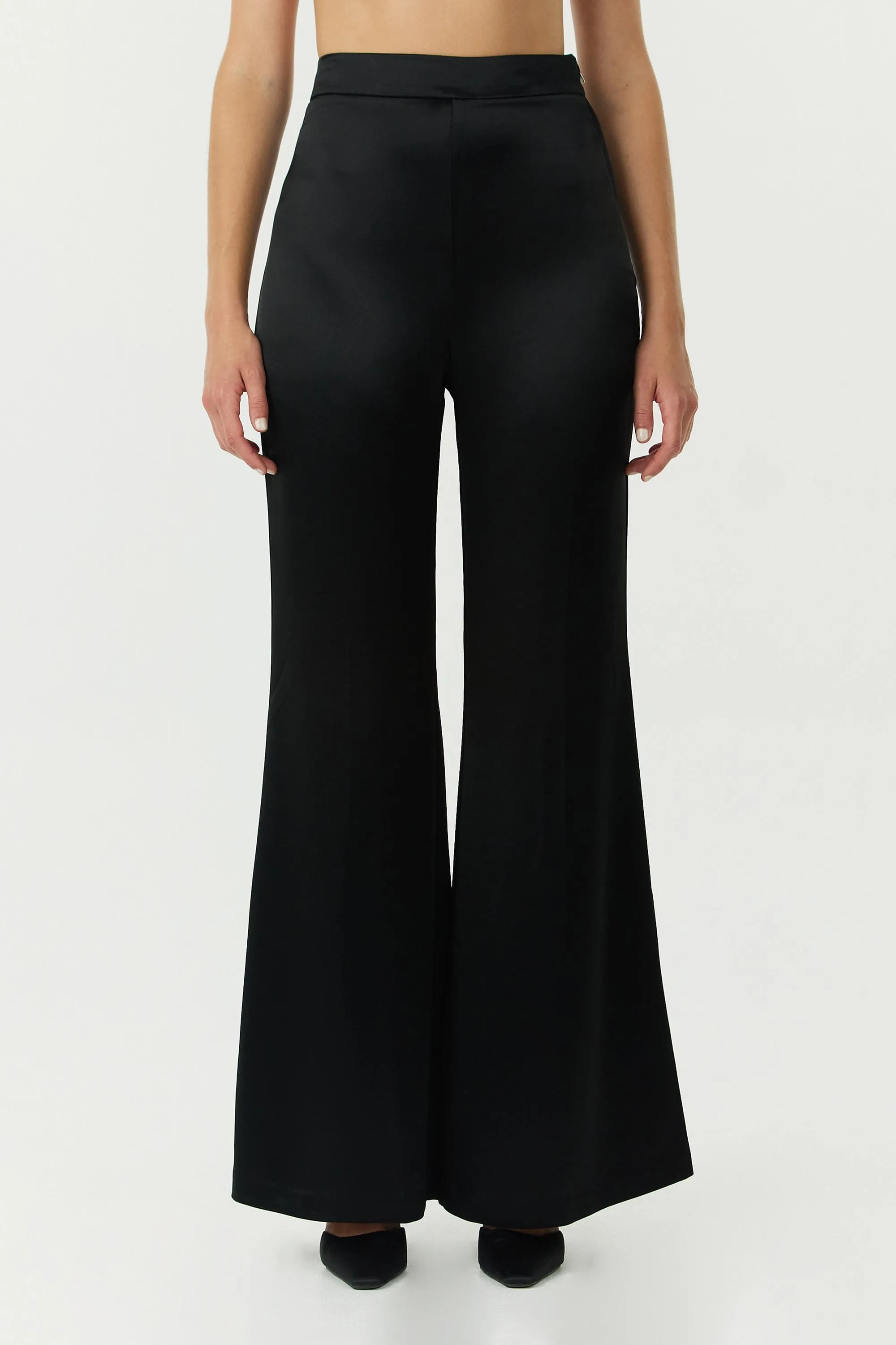 SATIN FLARE TROUSER | BLACK sold by Third Form product image thumbnail 2