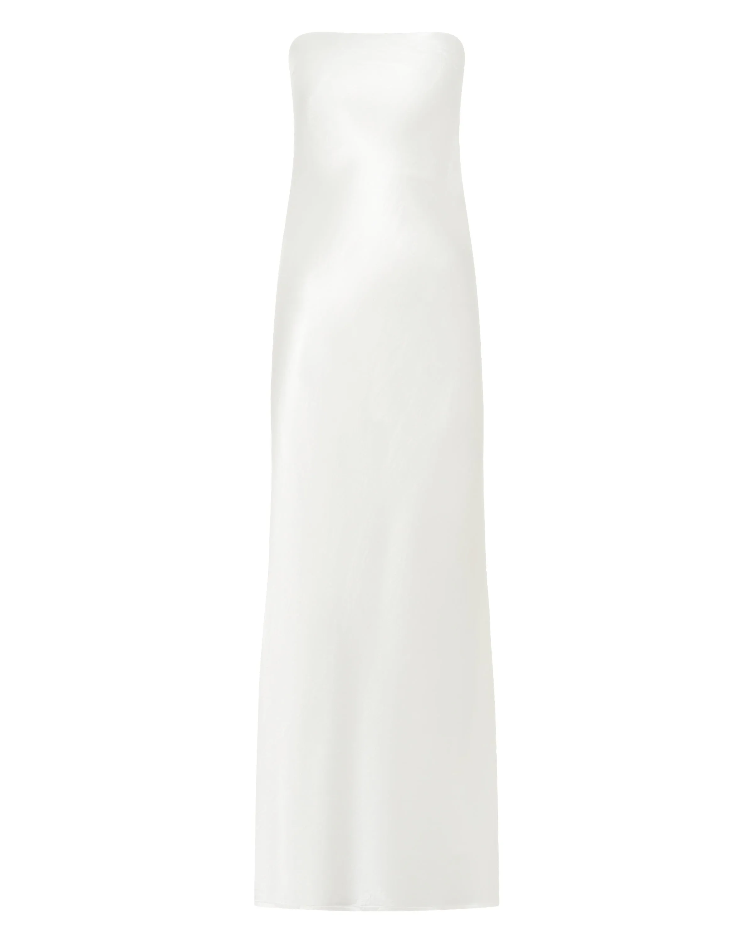 SATIN TIE BACK STRAPLESS MAXI | POWDER WHITE sold by Third Form product image thumbnail 3