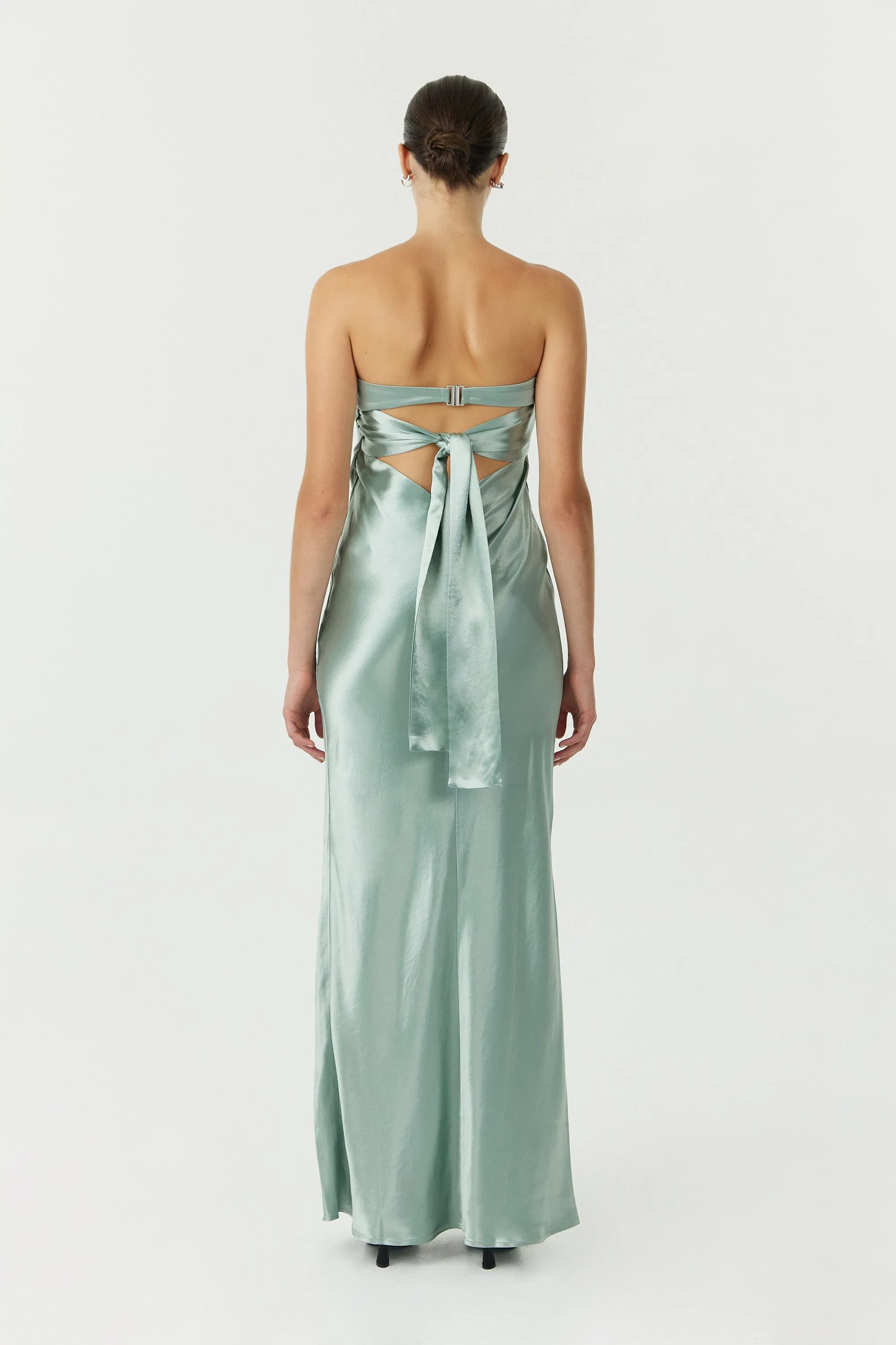 SATIN TIE BACK STRAPLESS MAXI | WAVE sold by Third Form product image thumbnail 2