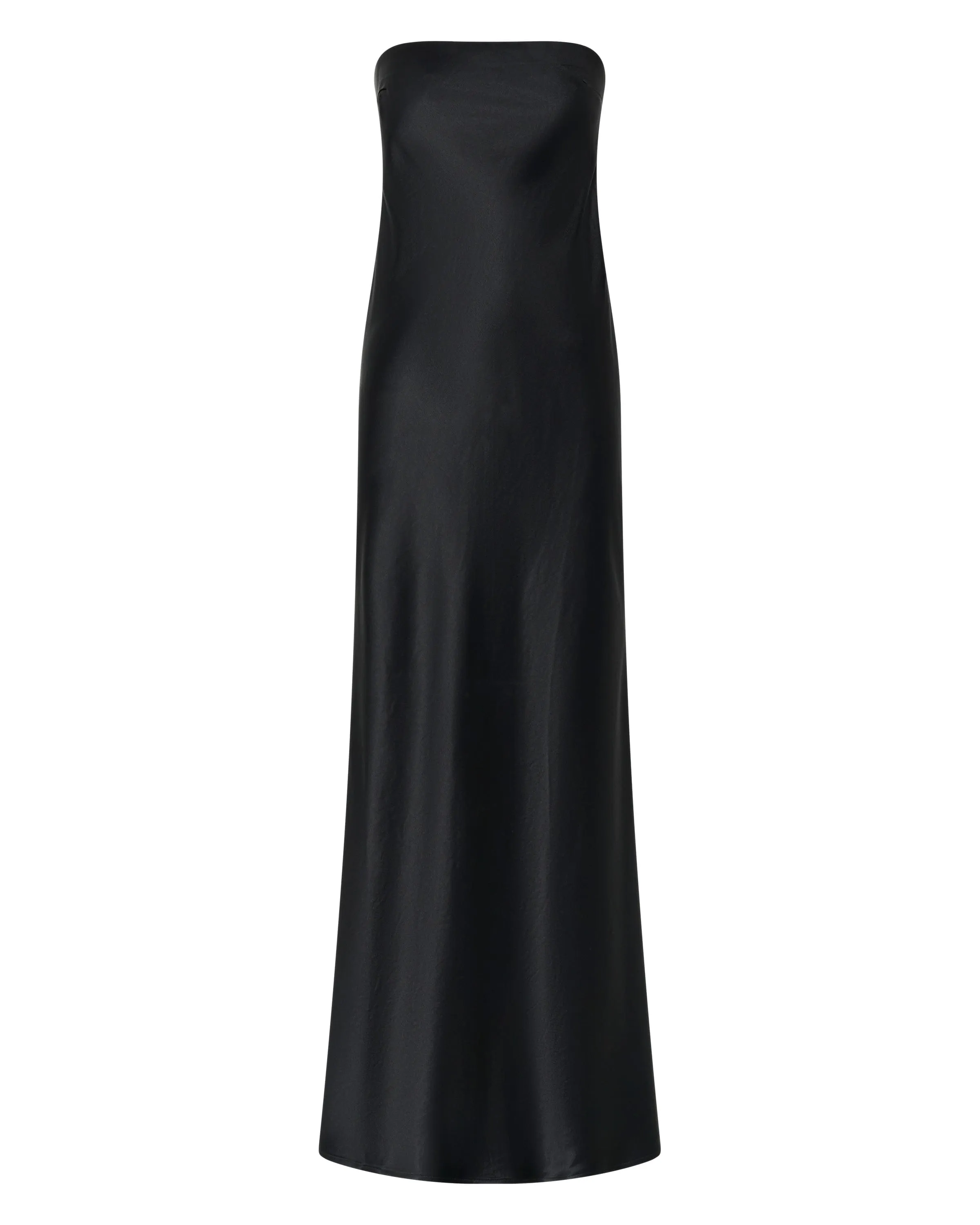 SATIN TIE BACK STRAPLESS MAXI | BLACK sold by Third Form product image thumbnail 5
