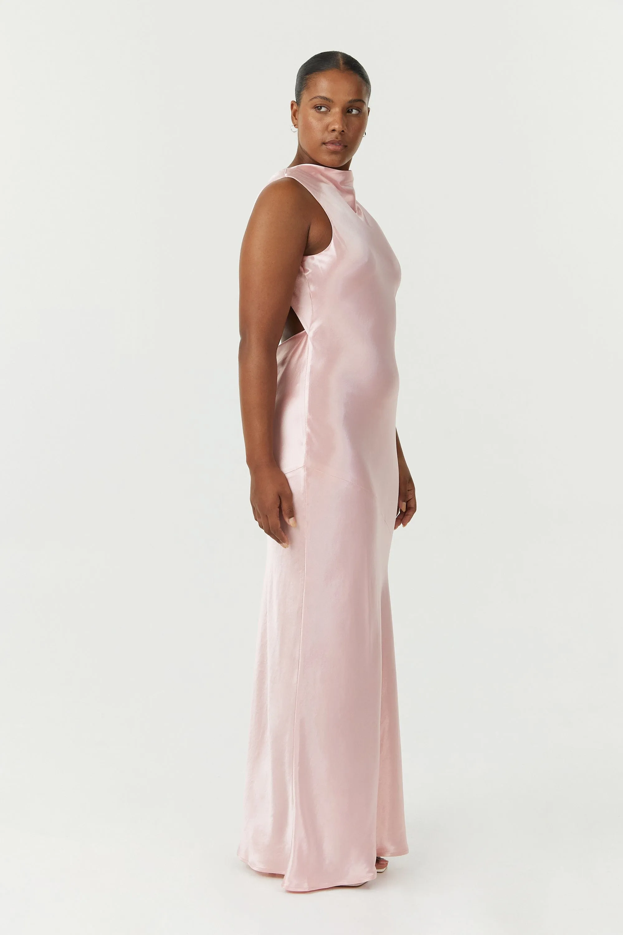 SATIN BIAS COWL BACK MAXI | FAIRY FLOSS sold by Third Form product image thumbnail 3