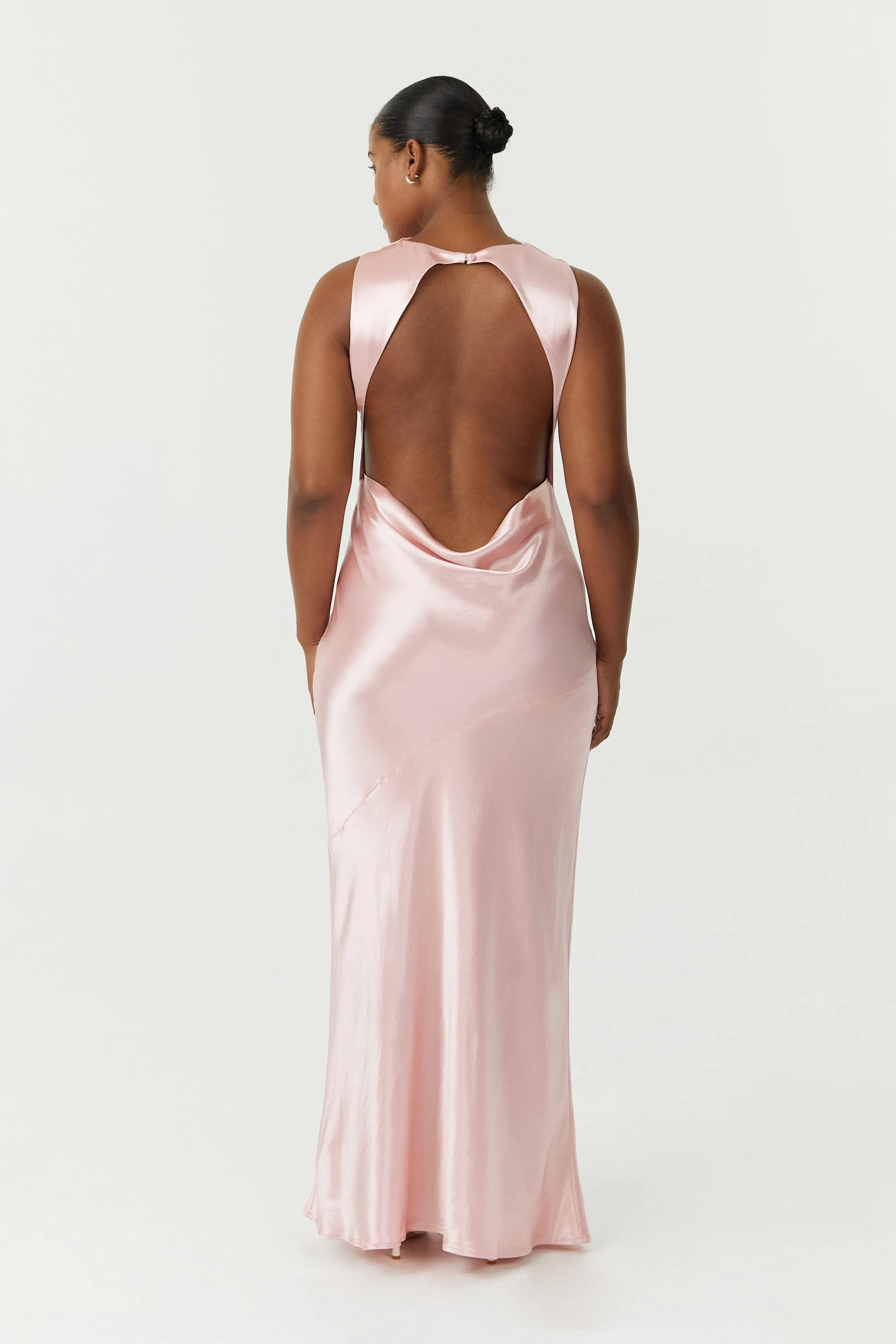 SATIN BIAS COWL BACK MAXI | FAIRY FLOSS sold by Third Form product image thumbnail 4