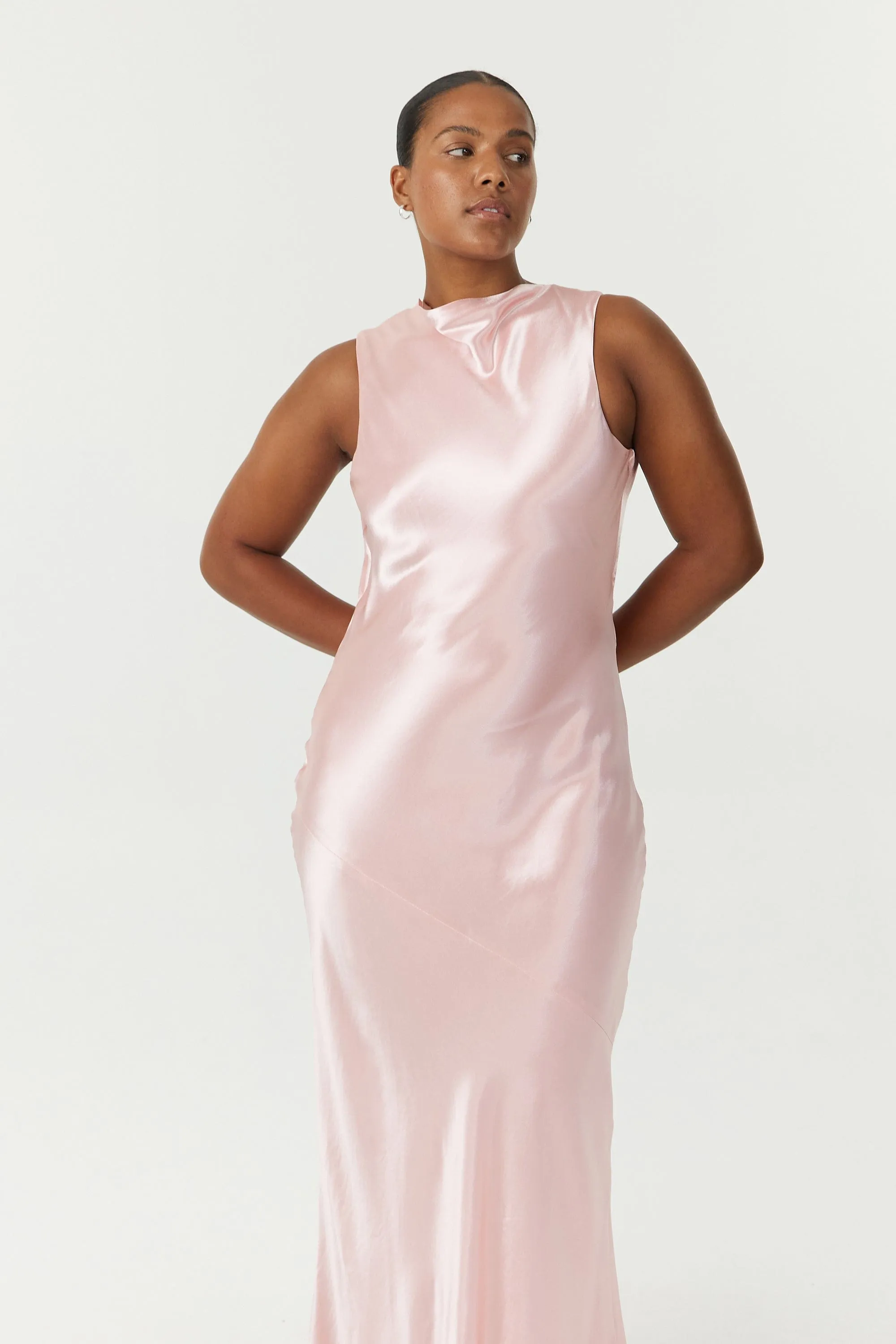 SATIN BIAS COWL BACK MAXI | FAIRY FLOSS sold by Third Form product image thumbnail 5
