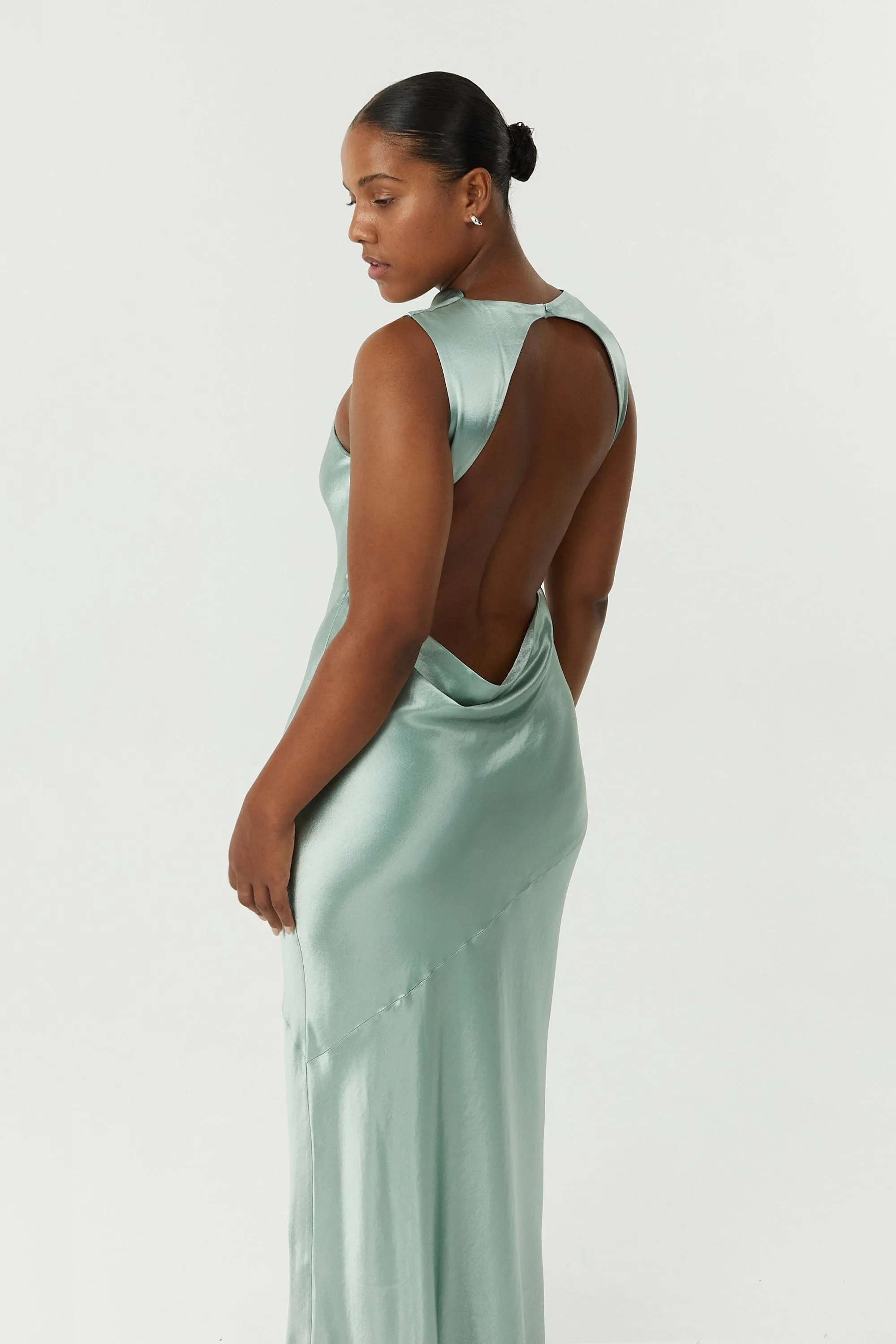 SATIN BIAS COWL BACK MAXI | WAVE sold by Third Form product image thumbnail 2
