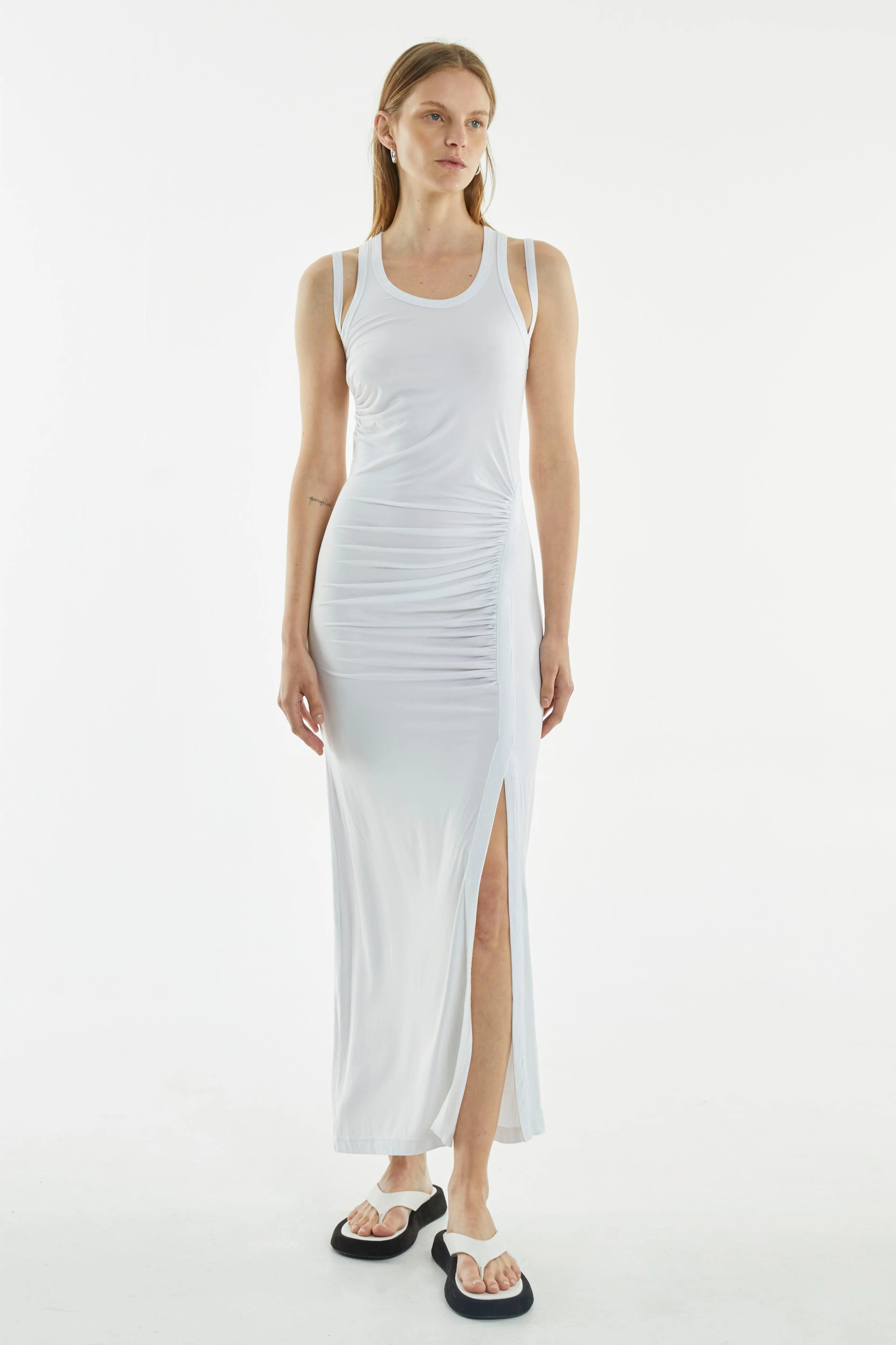 PUSH PULL TANK DRESS | WHITE sold by Third Form product image thumbnail 5
