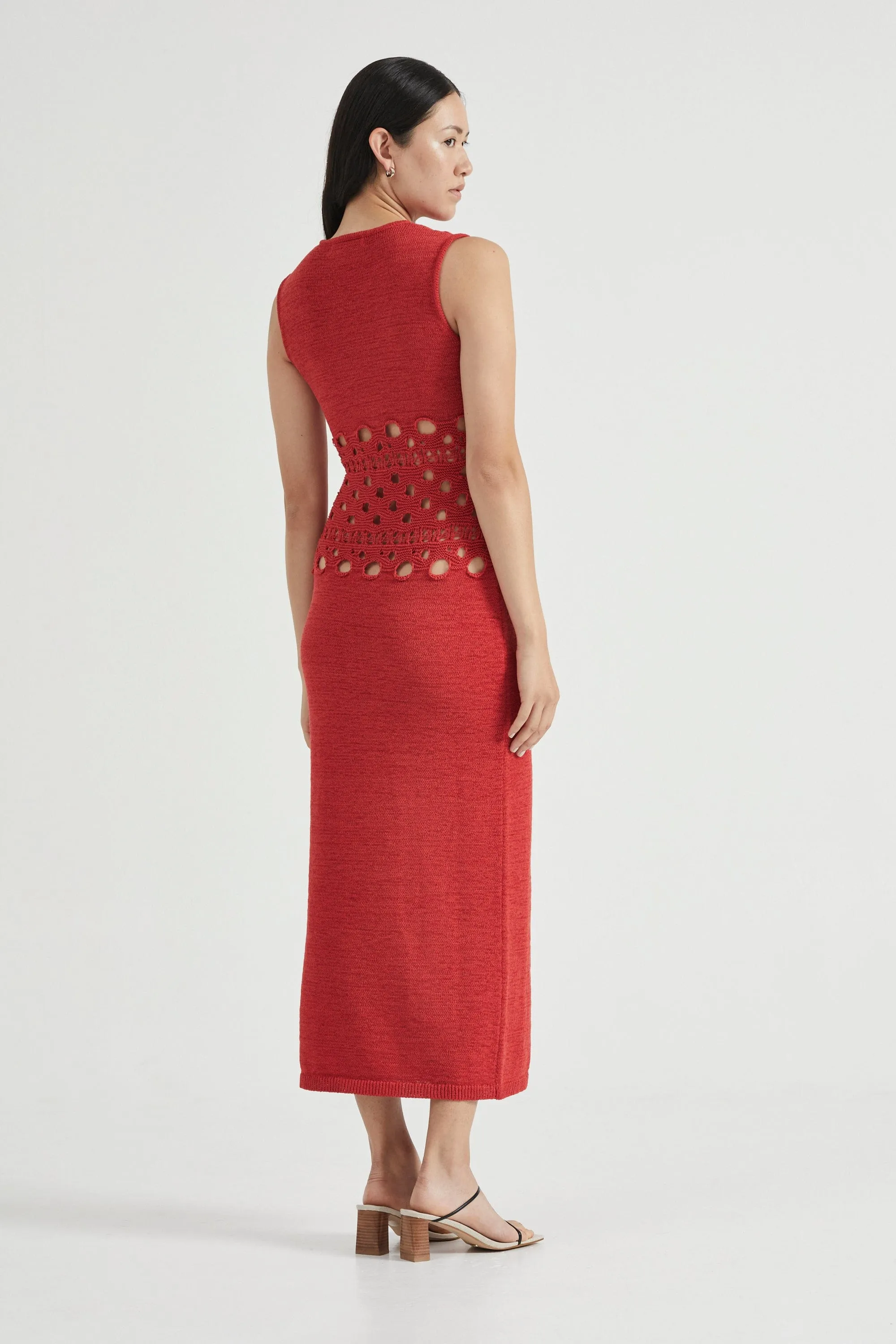 BREAK AWAY KNIT MAXI TANK DRESS | SCARLET sold by Third Form product image thumbnail 4
