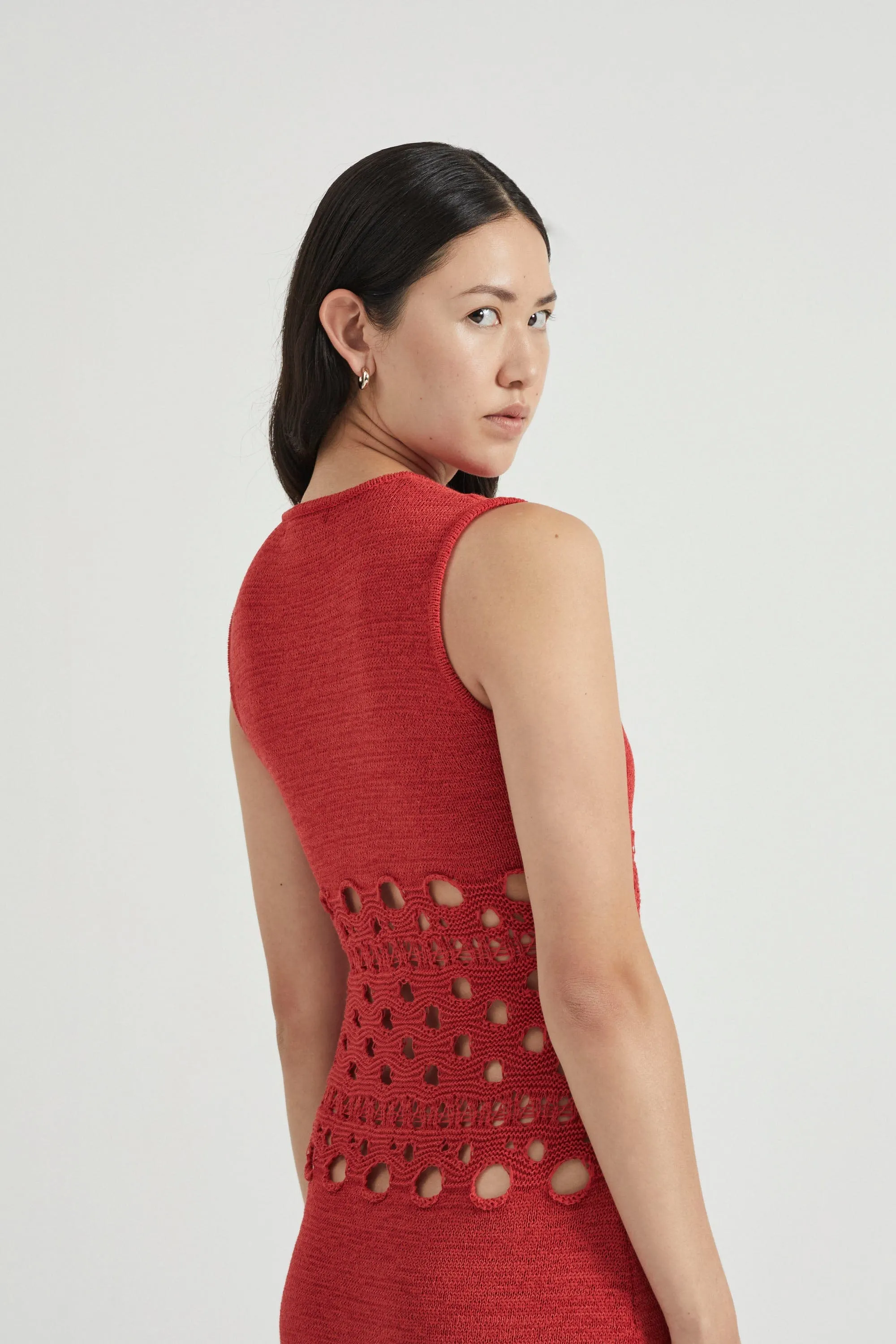 BREAK AWAY KNIT MAXI TANK DRESS | SCARLET sold by Third Form product image thumbnail 5