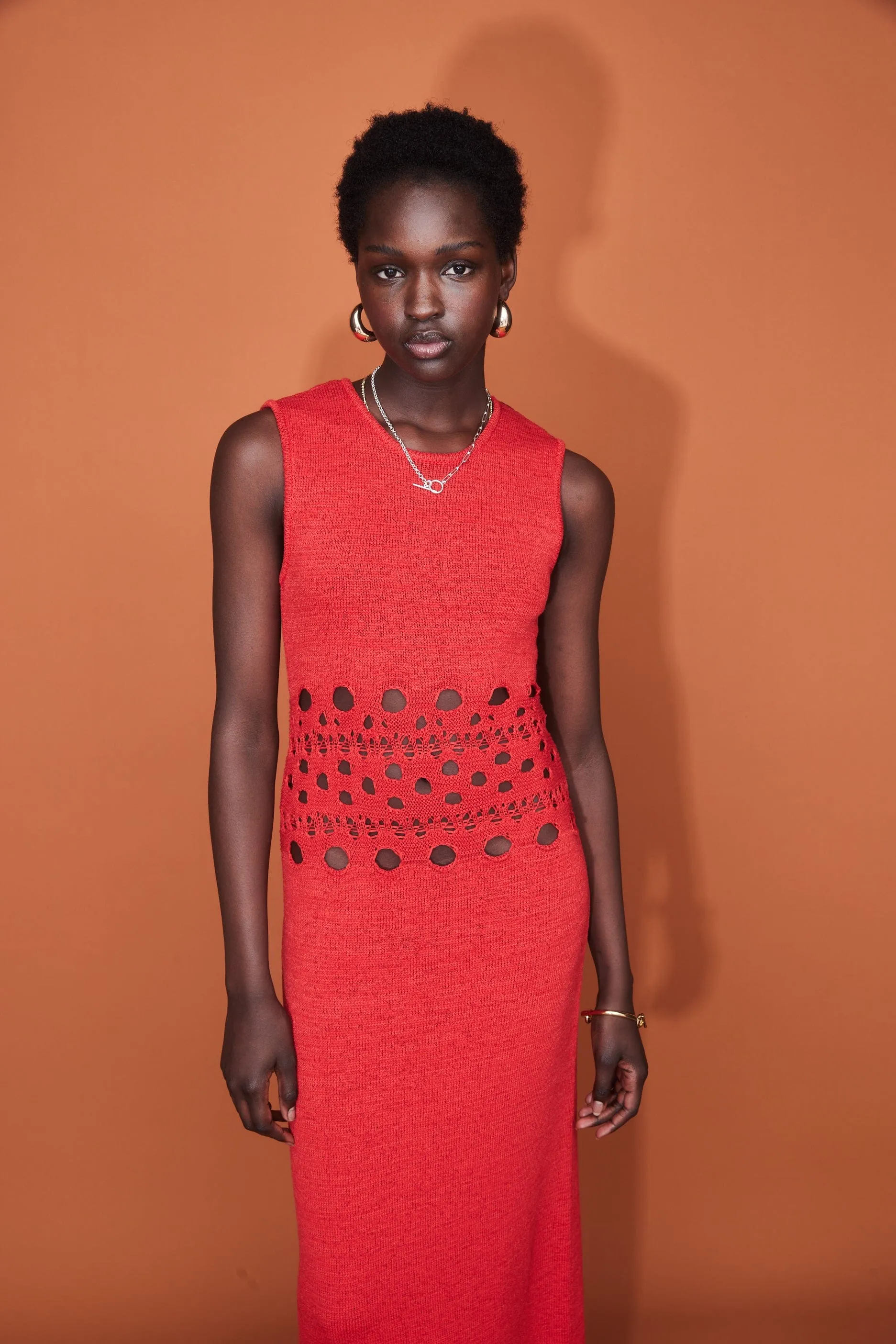 BREAK AWAY KNIT MAXI TANK DRESS | SCARLET sold by Third Form product image thumbnail 2