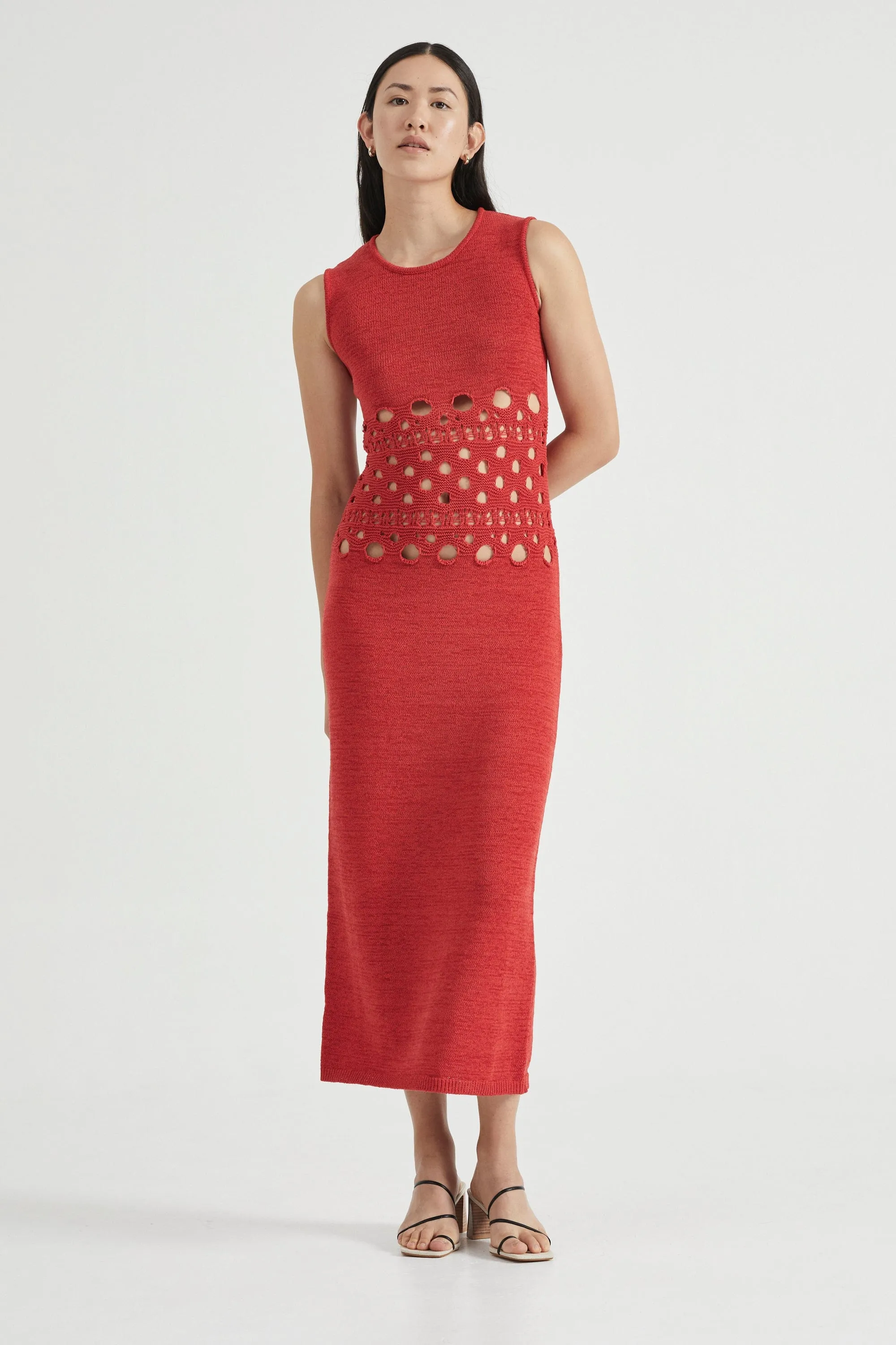 BREAK AWAY KNIT MAXI TANK DRESS | SCARLET sold by Third Form product image thumbnail 3