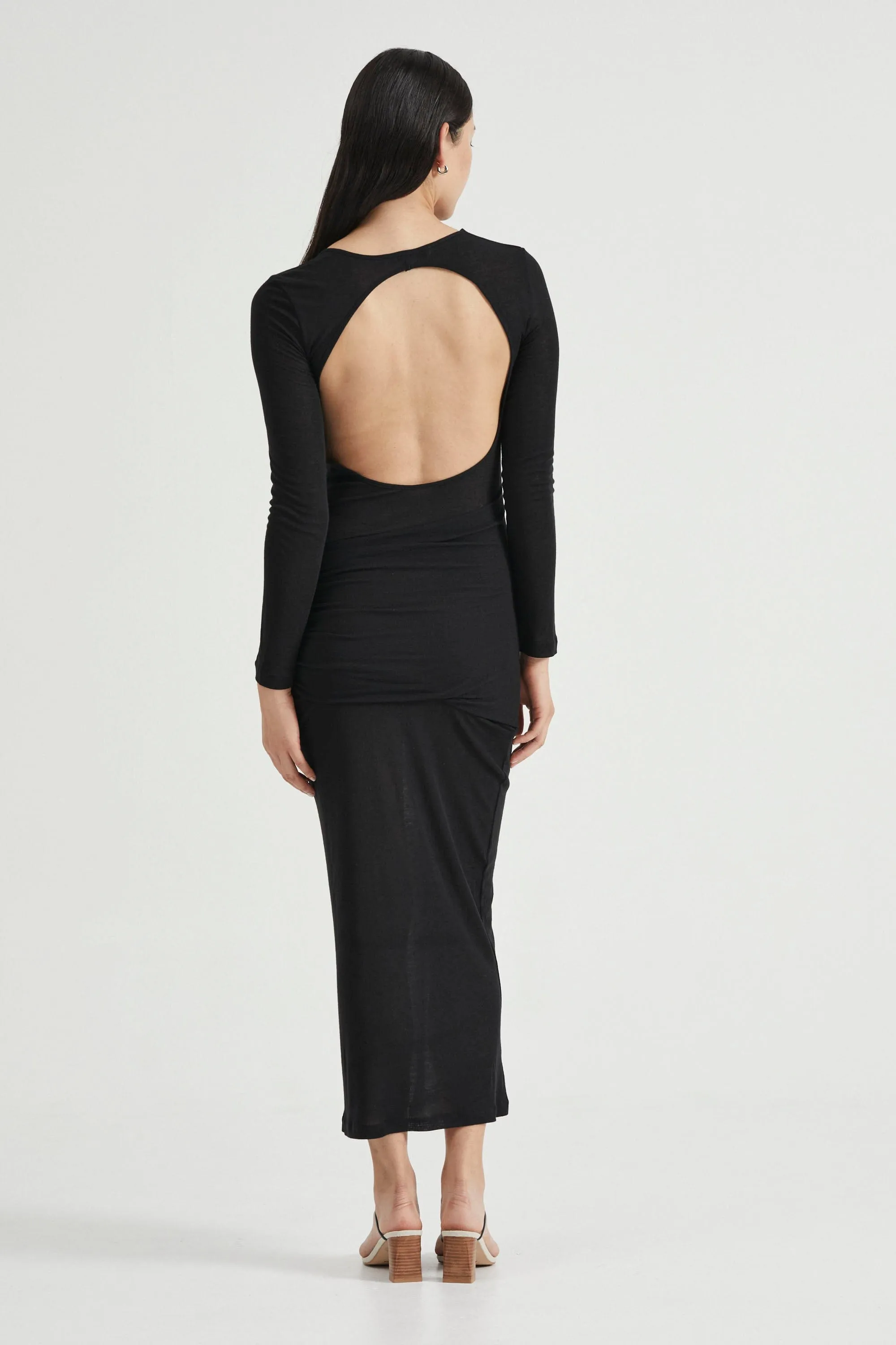 WIND THROUGH BACK OUT MAXI | BLACK sold by Third Form product image thumbnail 4