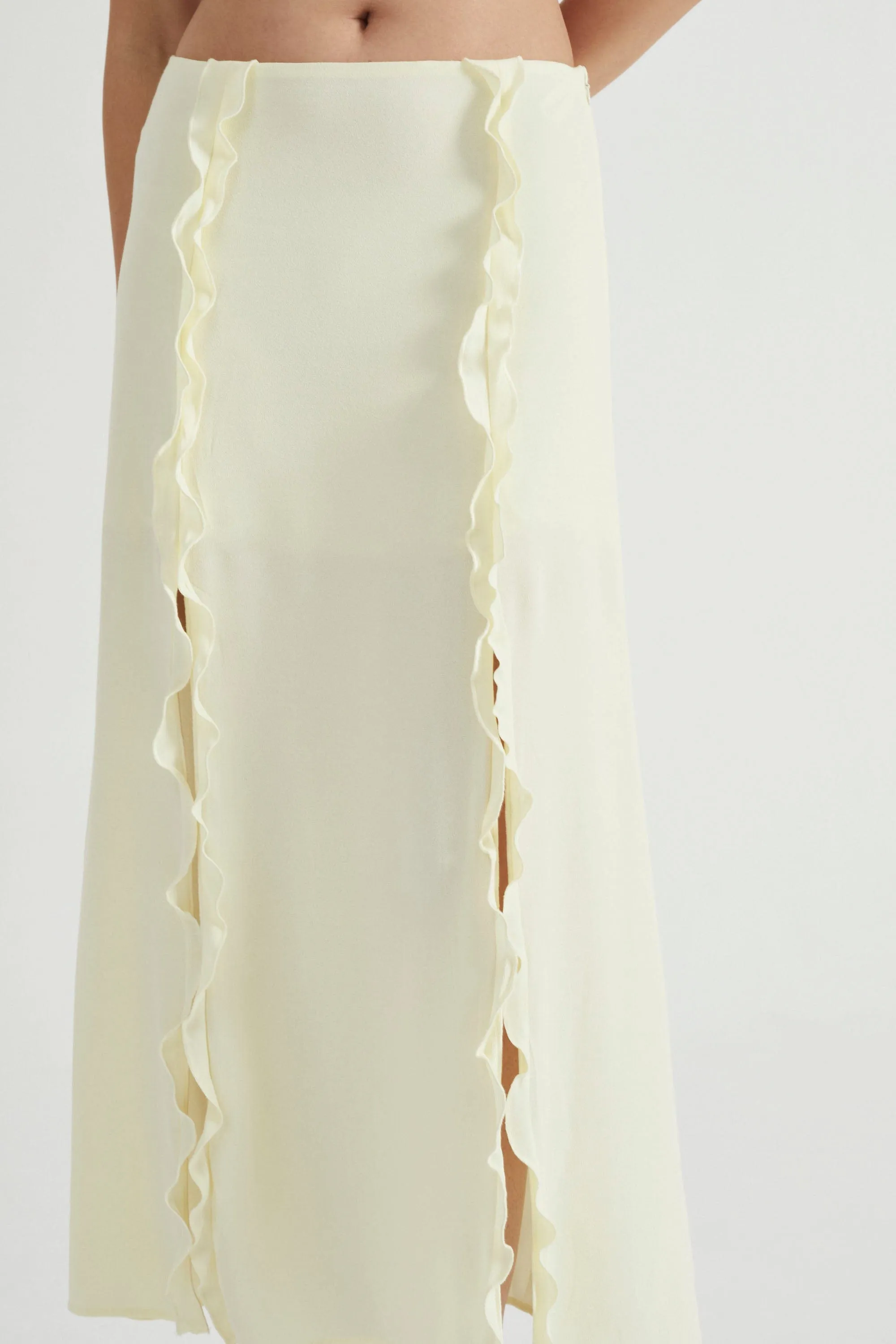 STROKE FRILL MAXI SKIRT | LIMONCELLO sold by Third Form product image thumbnail 2