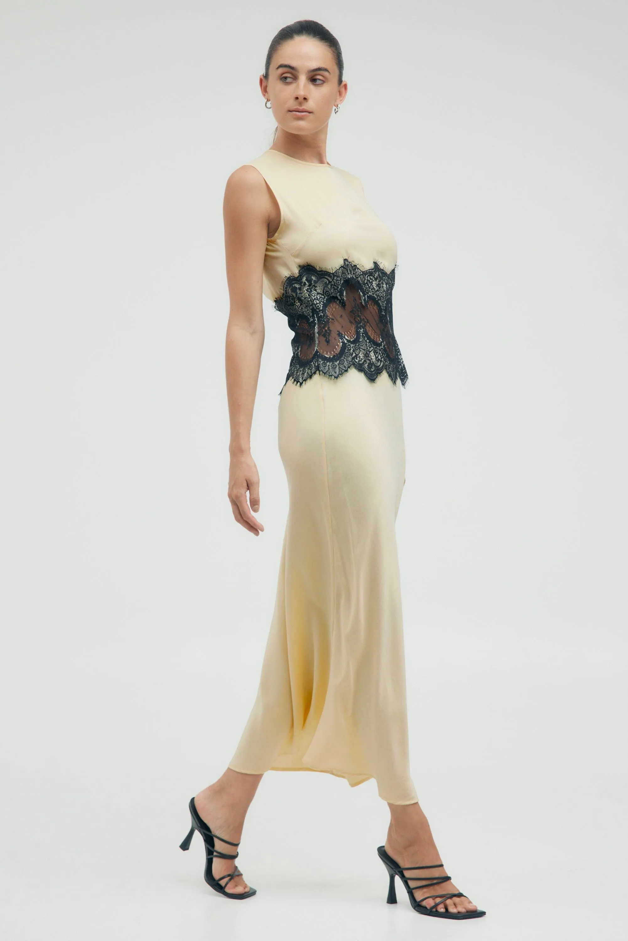 VISIONS LACE TRIM TANK DRESS | MARSHMALLOW sold by Third Form product image thumbnail 3