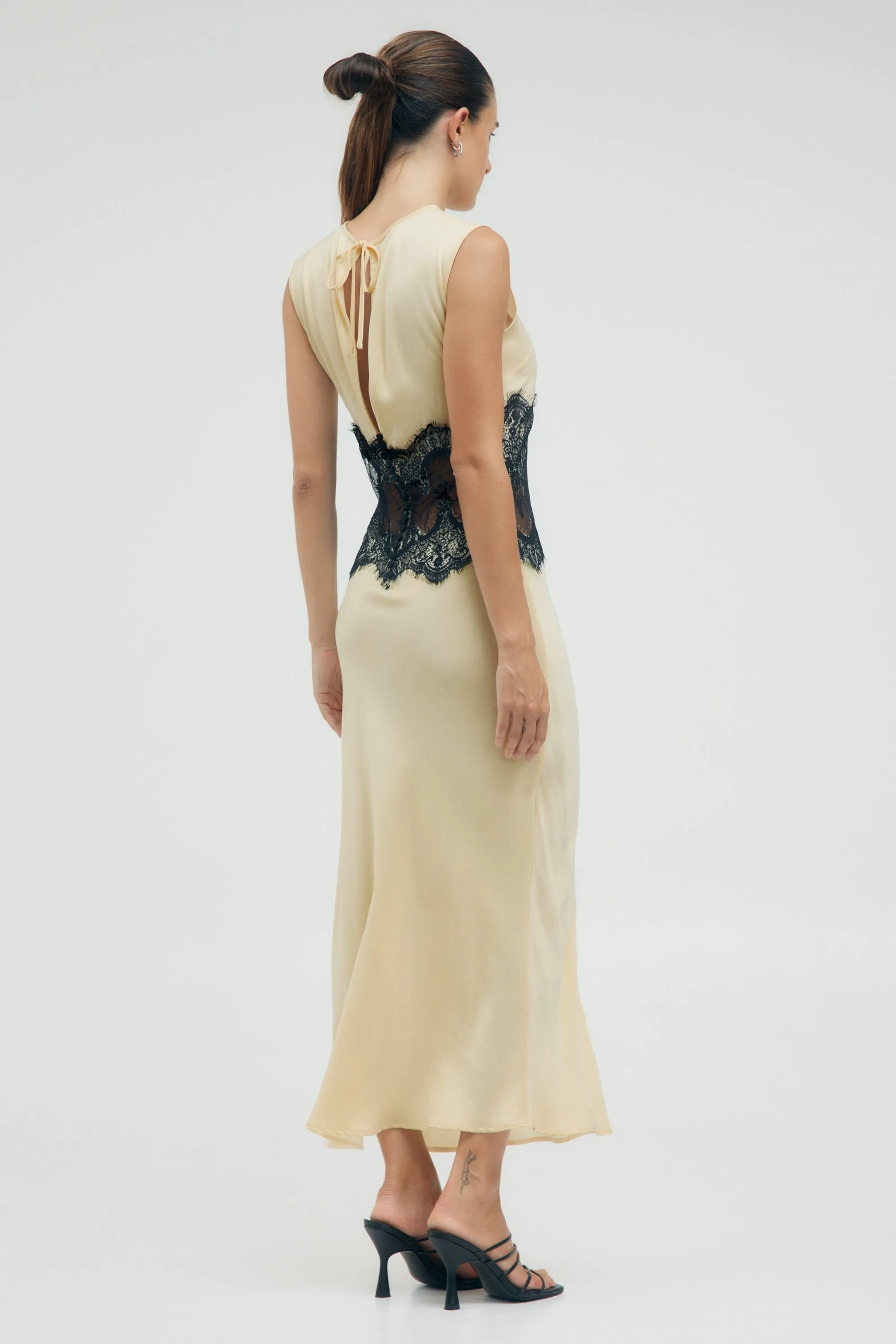 VISIONS LACE TRIM TANK DRESS | MARSHMALLOW sold by Third Form product image thumbnail 4