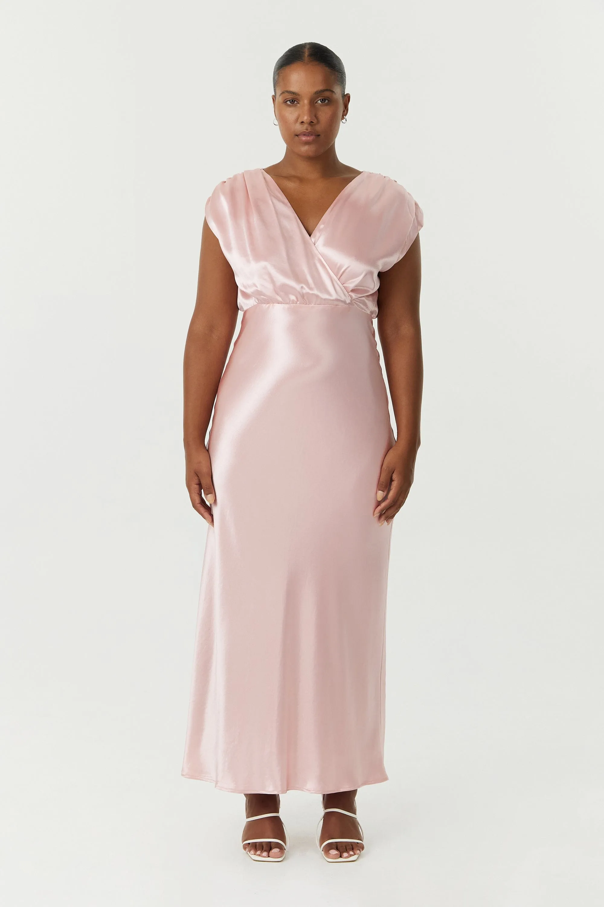 SATIN CROSS OVER GATHER DRESS | FAIRY FLOSS sold by Third Form