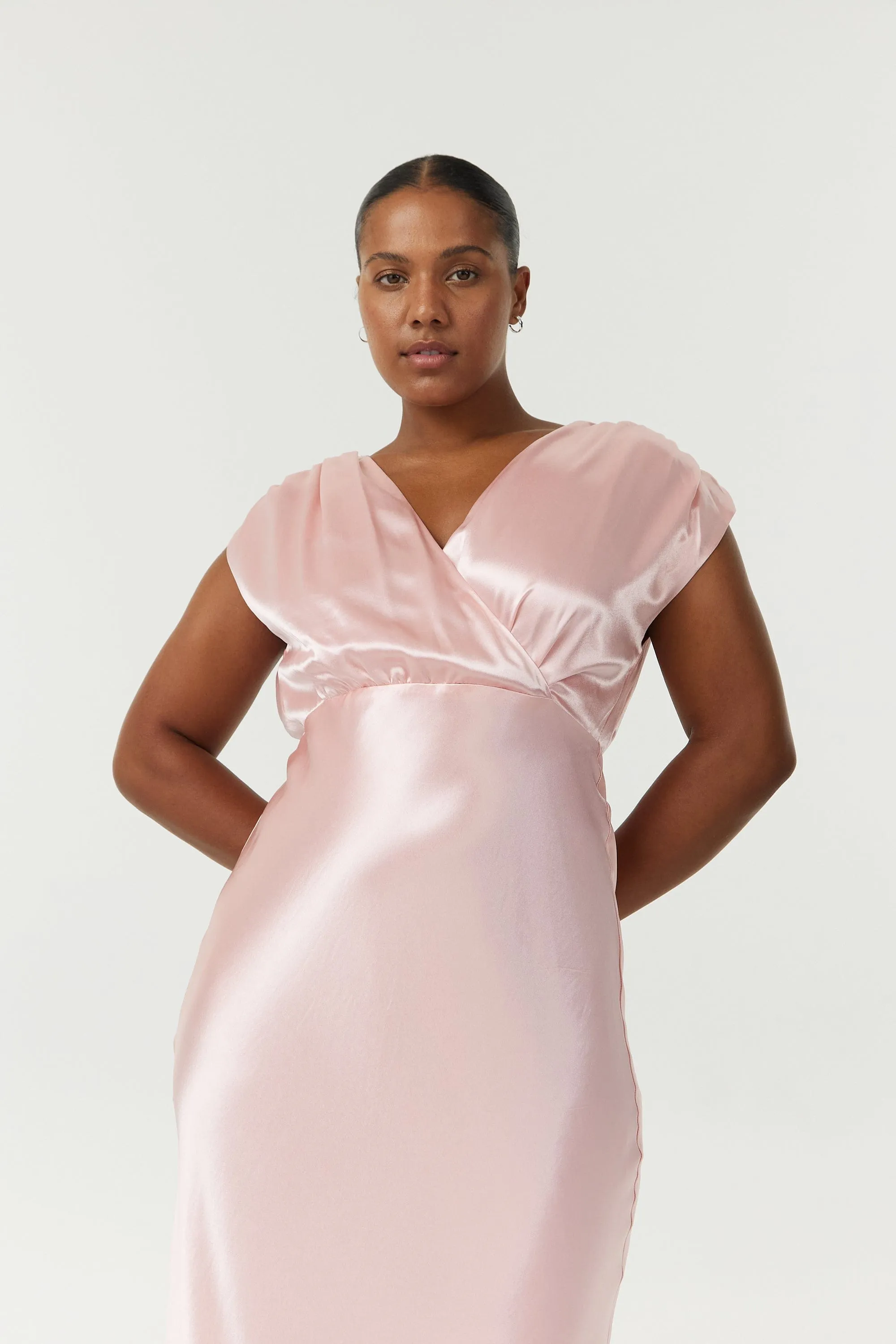 SATIN CROSS OVER GATHER DRESS | FAIRY FLOSS sold by Third Form product image thumbnail 5