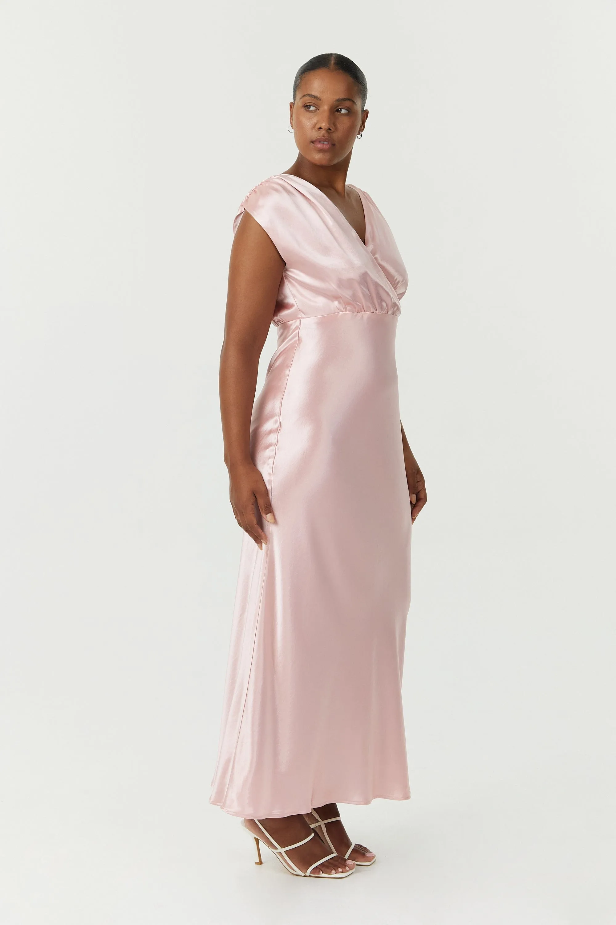 SATIN CROSS OVER GATHER DRESS | FAIRY FLOSS sold by Third Form product image thumbnail 4