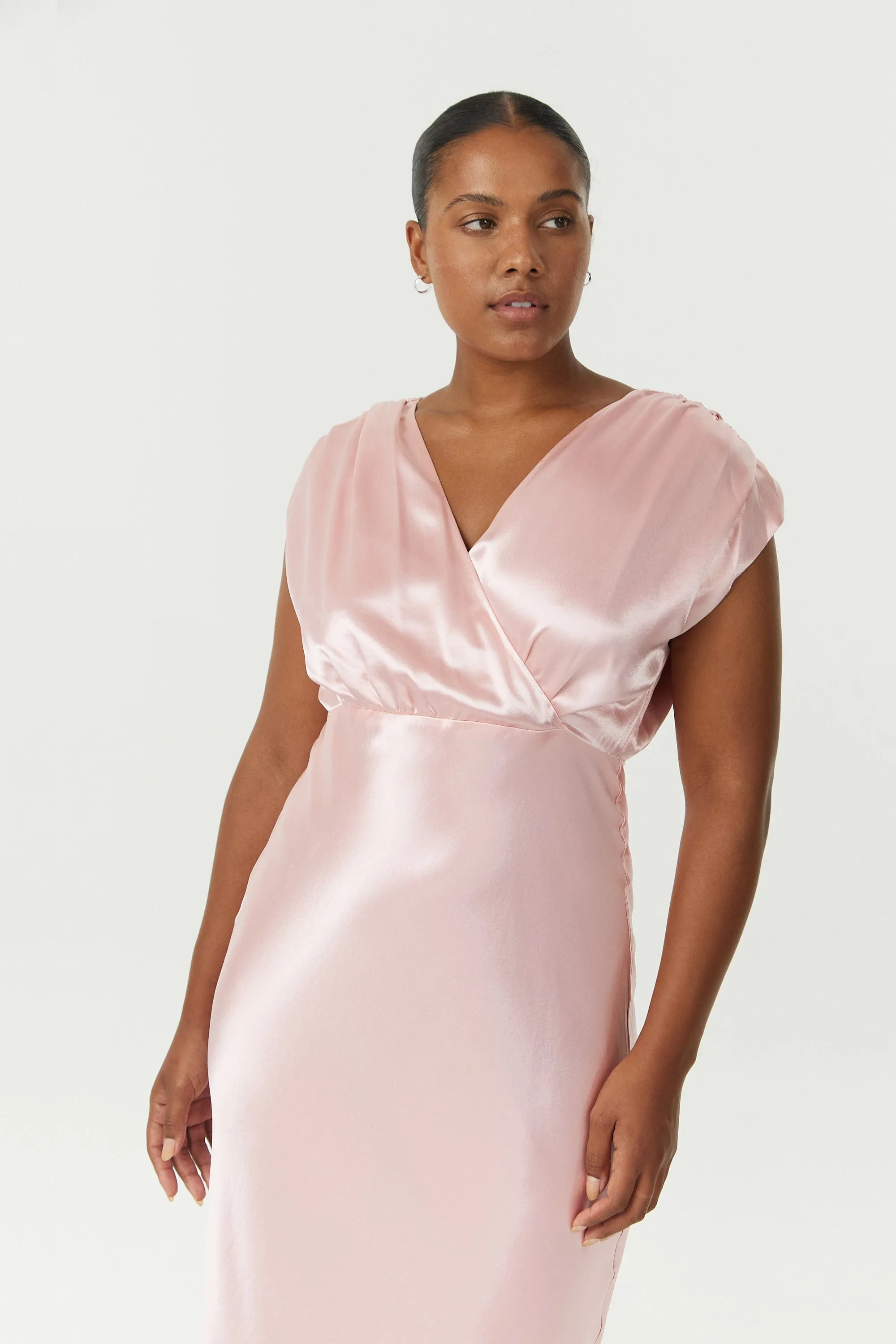 SATIN CROSS OVER GATHER DRESS | FAIRY FLOSS sold by Third Form product image thumbnail 2