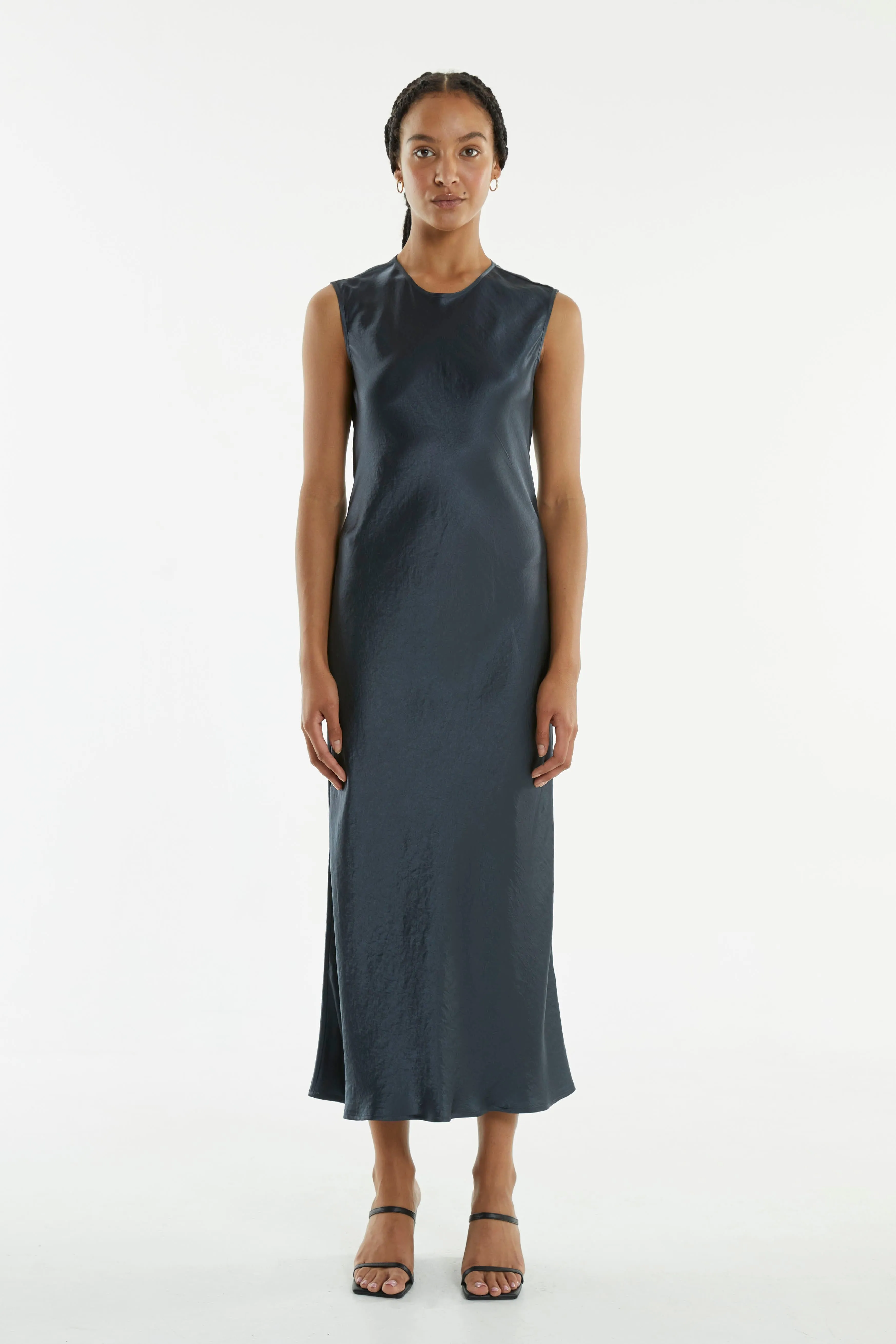 CRUSH BIAS TANK MAXI | GUN METAL sold by Third Form