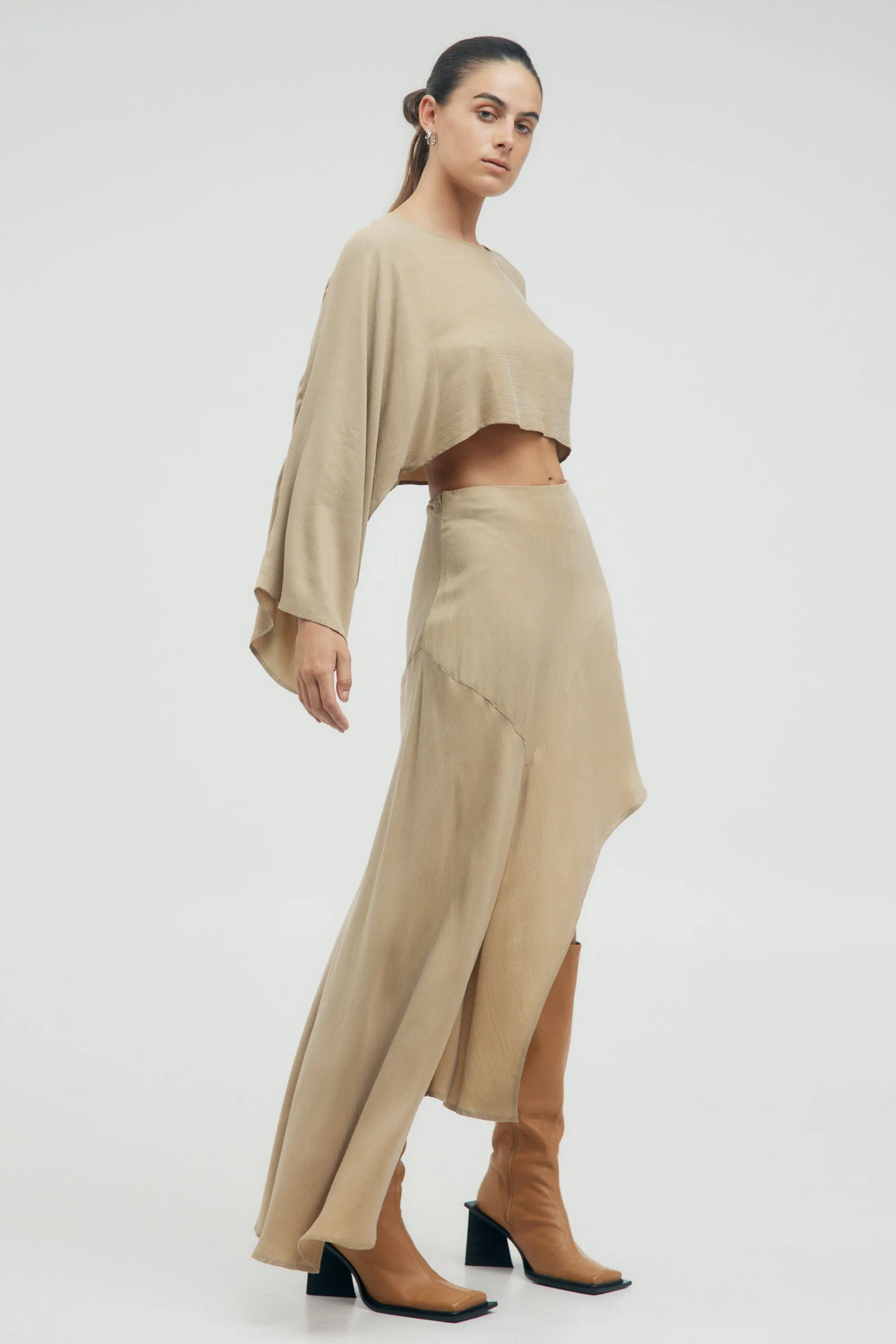 PRESSED PETALS FREE FLOW SKIRT | ALMOND sold by Third Form product image thumbnail 2